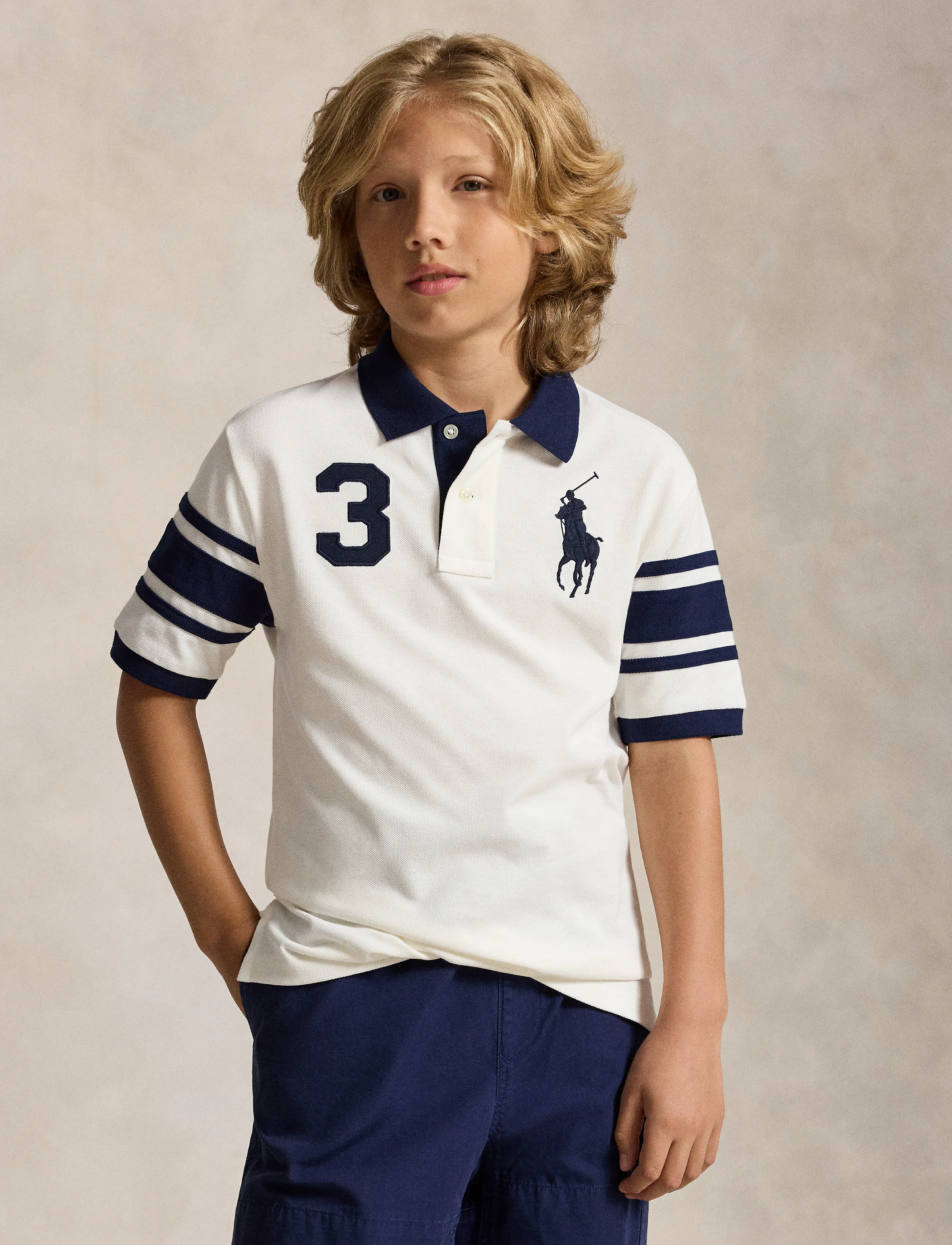 Ralph Lauren Kids Big Pony Cotton Mesh Polo Shirt - Lühikeste varrukatega polod - NEVIS / white