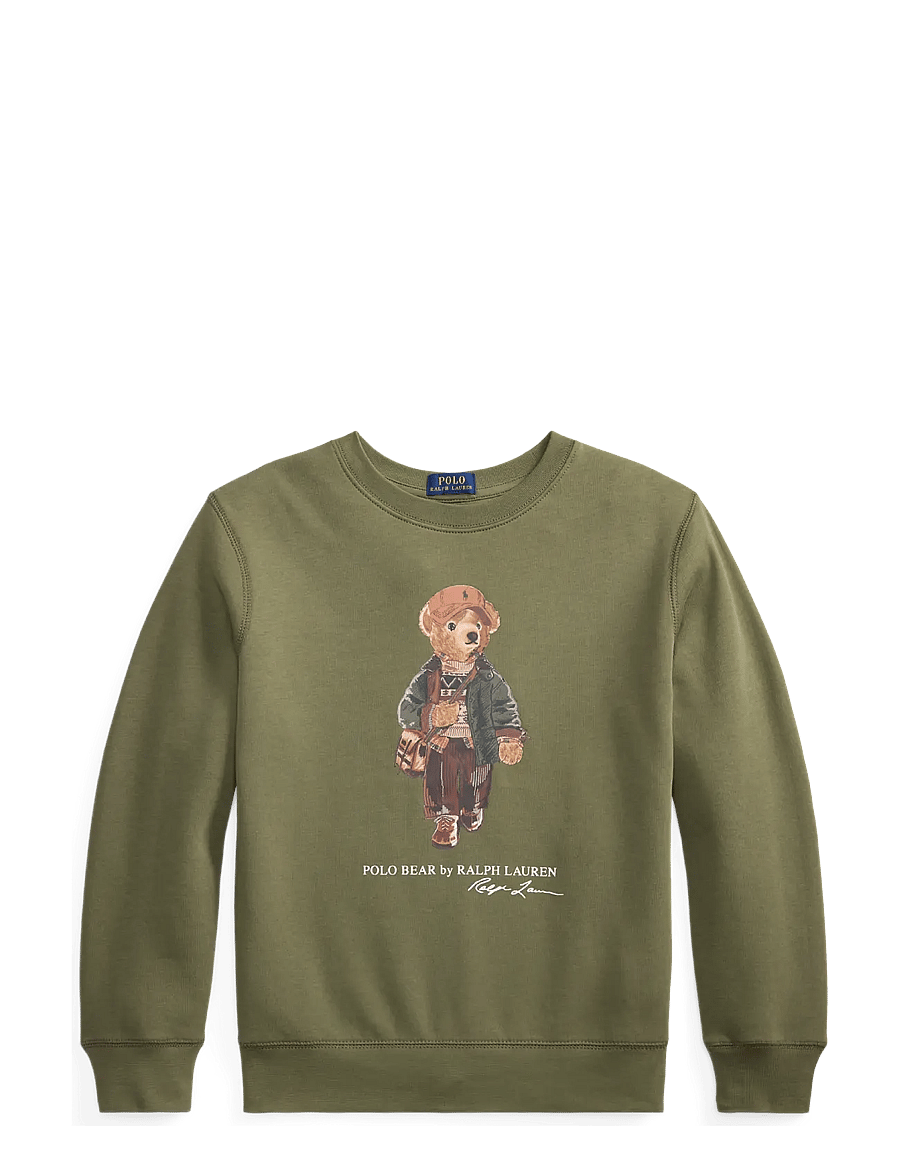 Ralph Lauren Kids - Polo Bear Fleece Sweatshirt - sweatshirts - cruise olive - 0