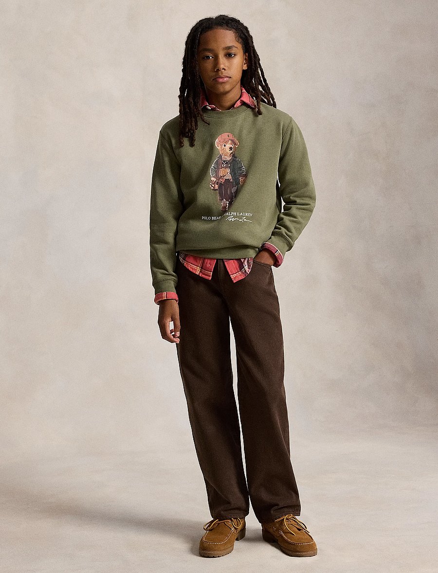 Ralph Lauren Kids - Polo Bear Fleece Sweatshirt - sweatshirts - cruise olive - 3