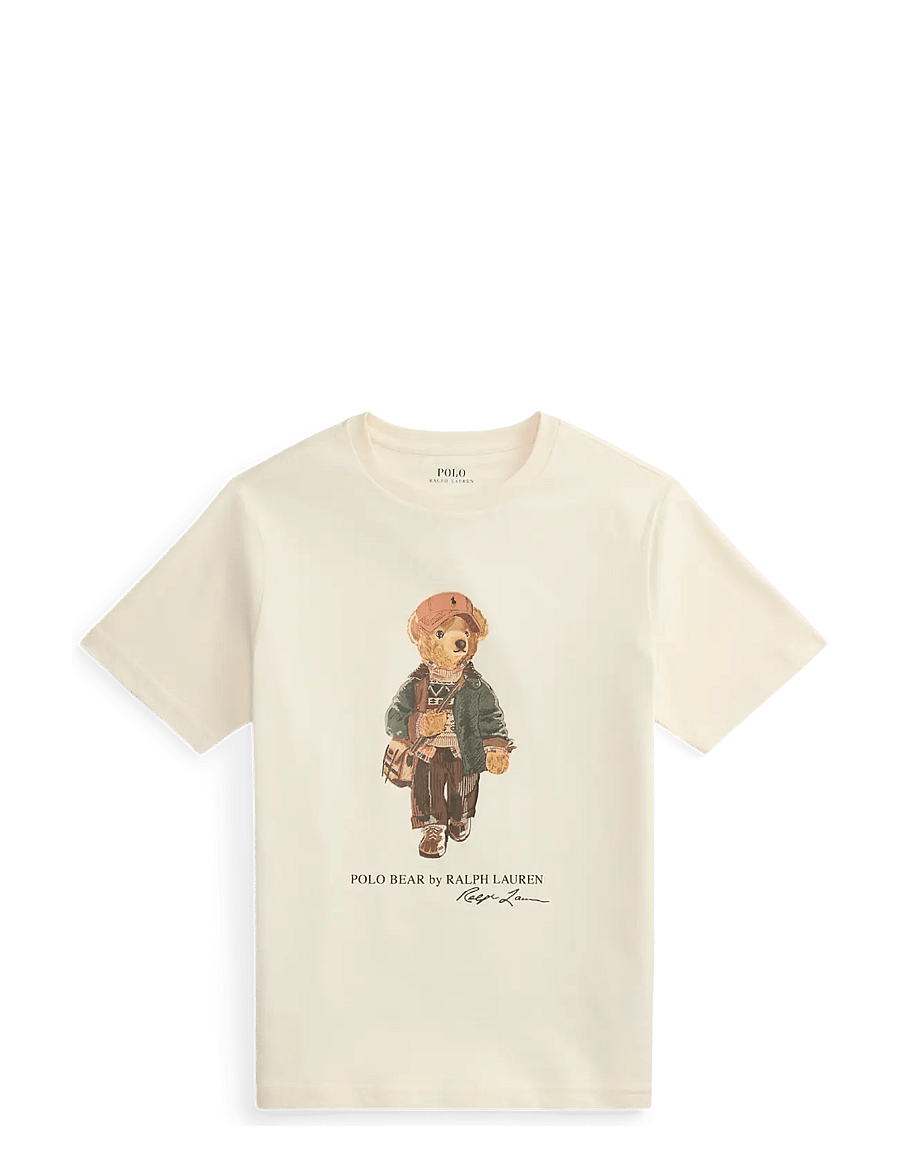 Ralph Lauren Kids - Polo Bear Cotton Jersey Tee - kurzärmelige - estate cream - 1