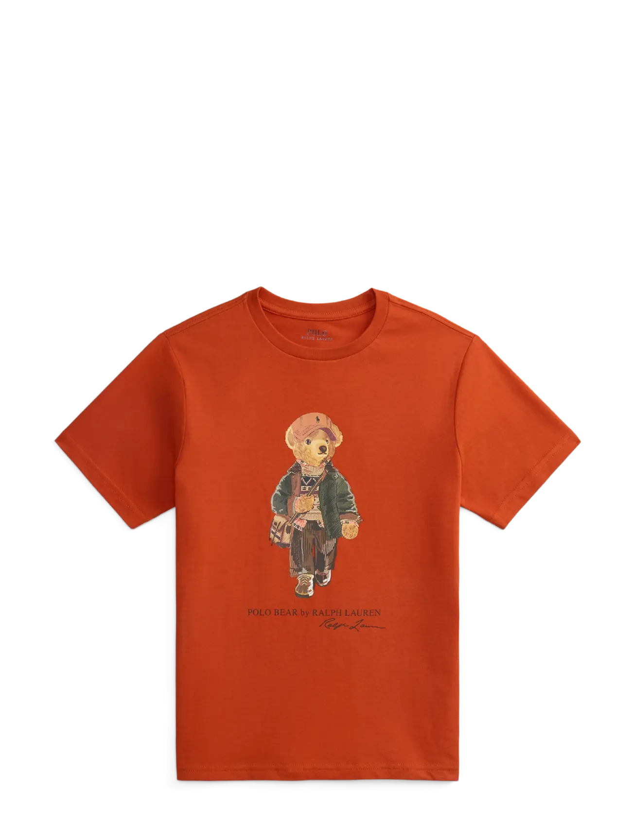 Ralph Lauren Kids Polo Bear Cotton Jersey Tee - T-särgid - VARSITY ORANGE / orange