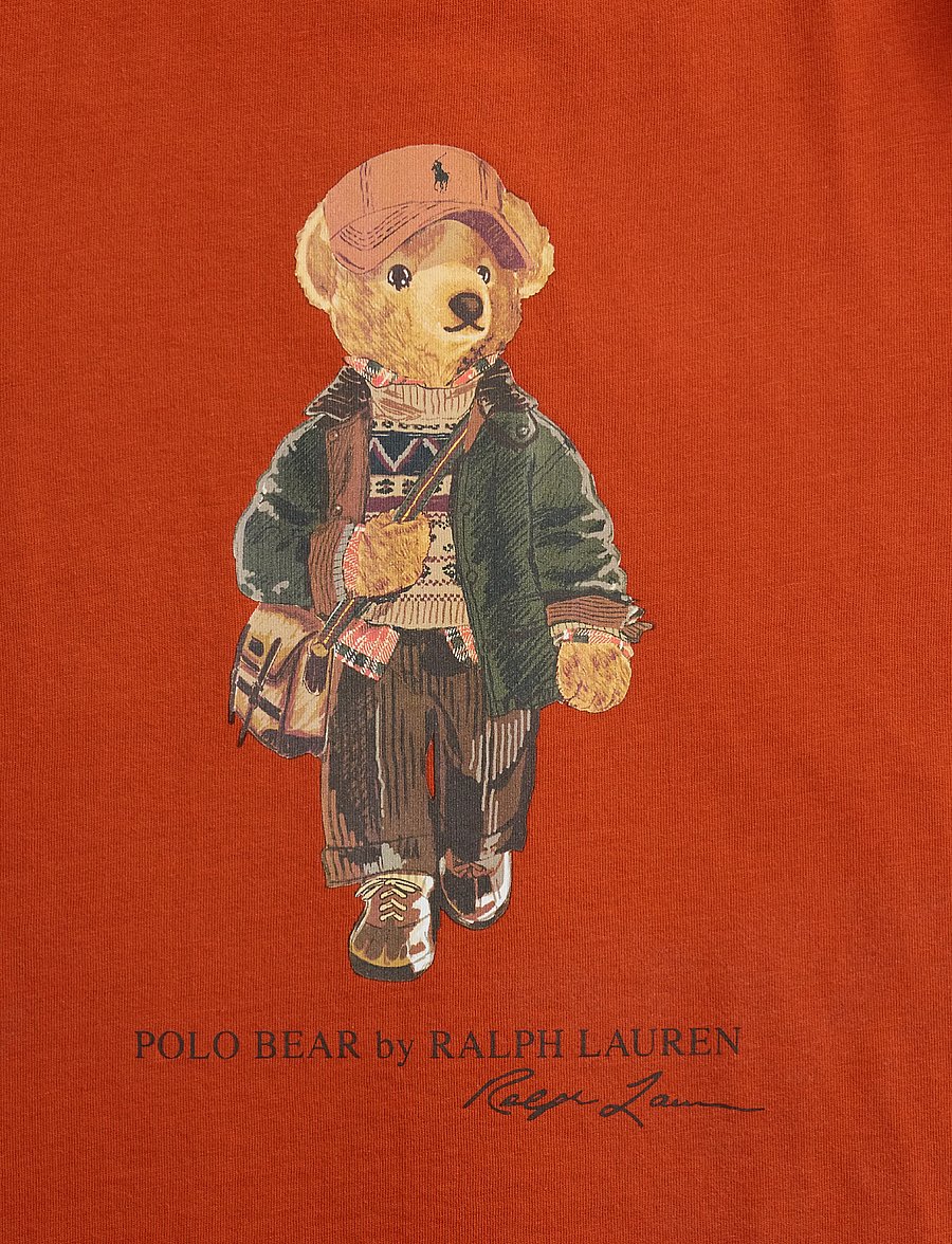 Ralph Lauren Kids - Polo Bear Cotton Jersey Tee - kurzärmelige - varsity orange - 2