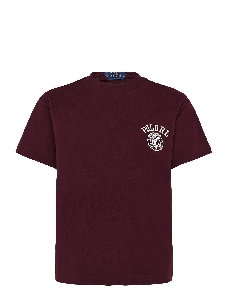 Ralph Lauren Kids - HVY WT JERSEY-KNT-T-SHIRT - kurzärmelige - rich ruby - 0