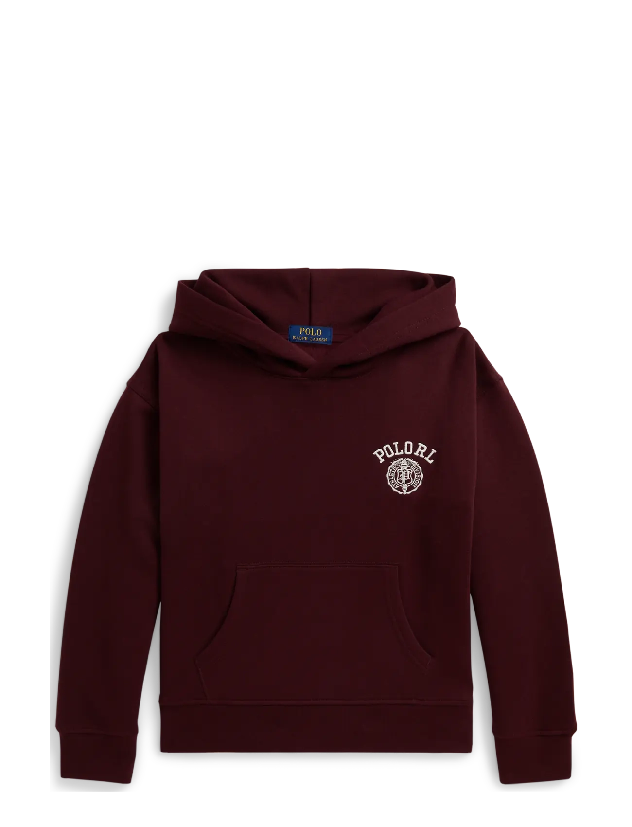 Ralph Lauren Kids Big Fit Logo Fleece Hoodie - Tops - RICH RUBY / burgundy