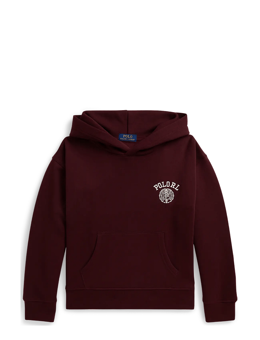 Ralph Lauren Kids - Big Fit Logo Fleece Hoodie - džemperiai su gobtuvu - rich ruby - 1