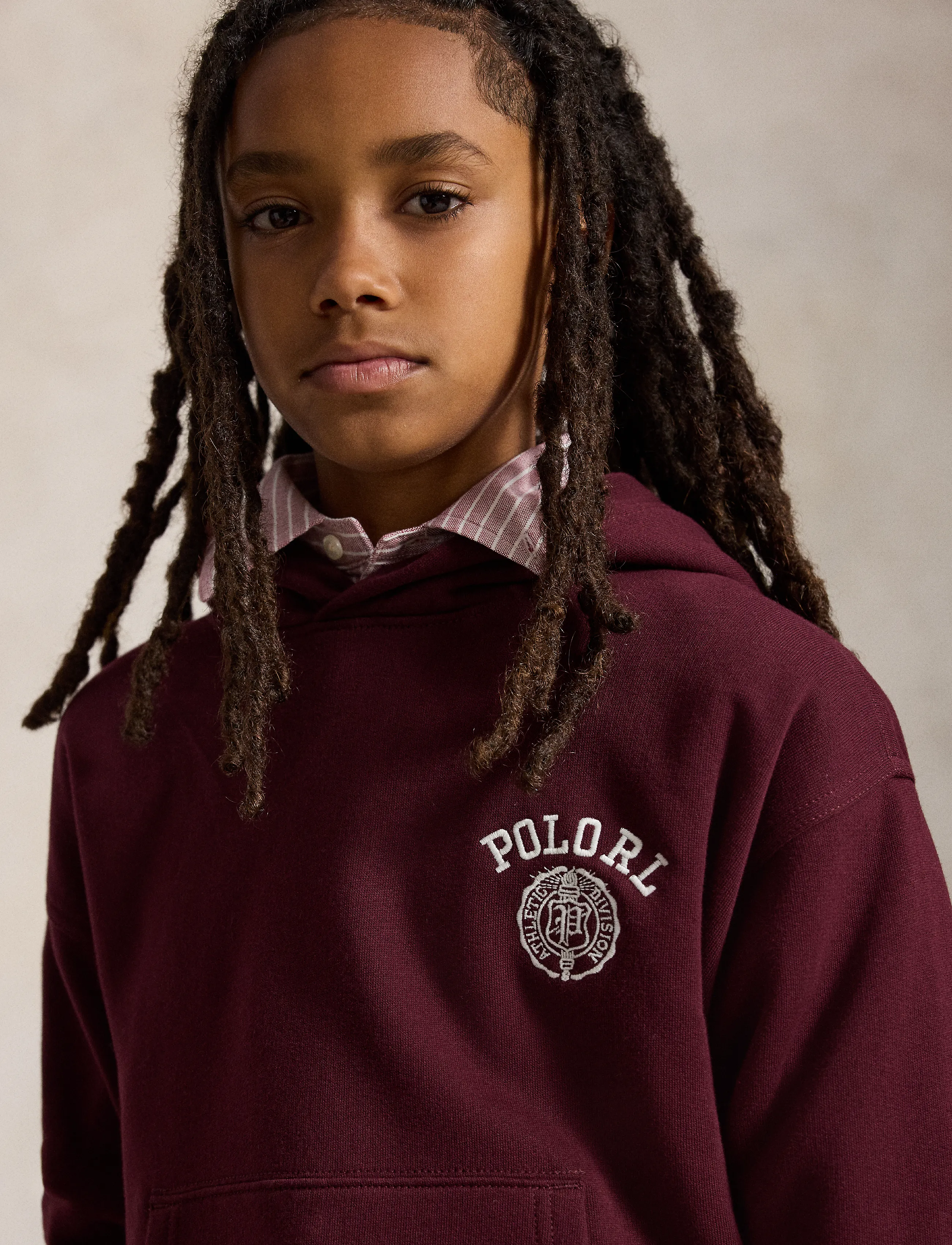 Ralph Lauren Kids - Big Fit Logo Fleece Hoodie - džemperiai su gobtuvu - rich ruby - 3