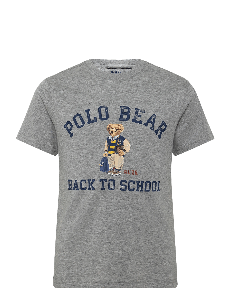 Ralph Lauren Kids - 26/1 JERSEY-KNT-T-SHIRT - kortärmade t-shirts - andover heather - 0