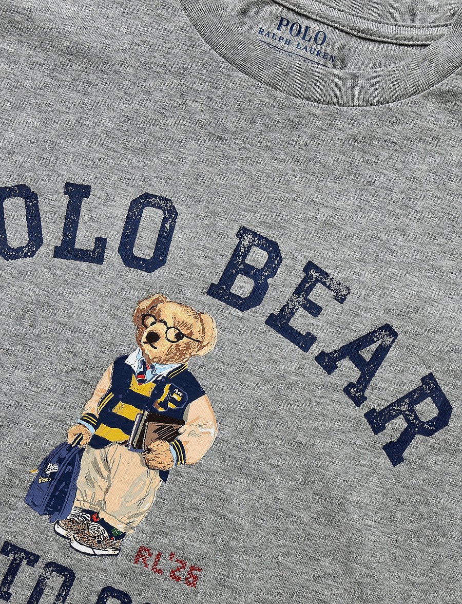 Ralph Lauren Kids - 26/1 JERSEY-KNT-T-SHIRT - kortärmade t-shirts - andover heather - 2