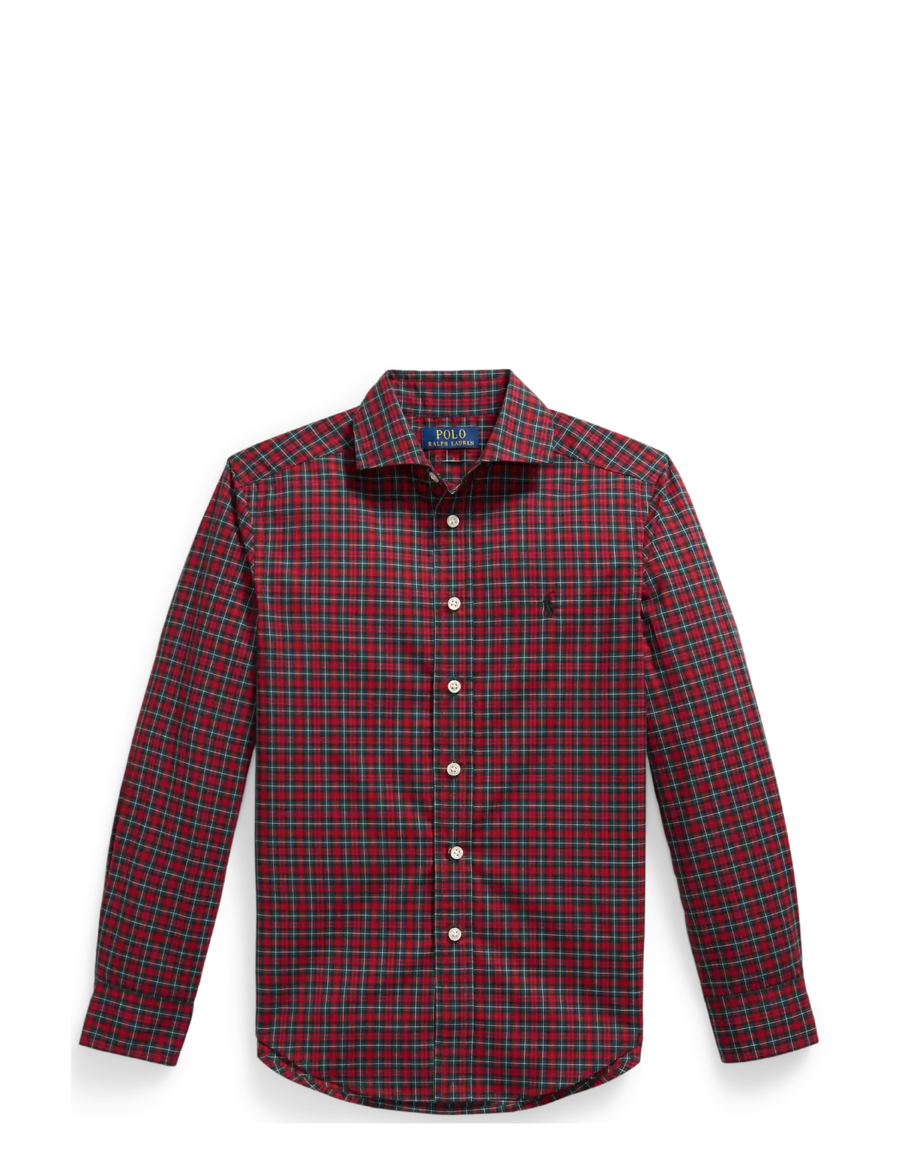 Ralph Lauren Kids Plaid Cotton Poplin Shirt - New Arrivals -  / red