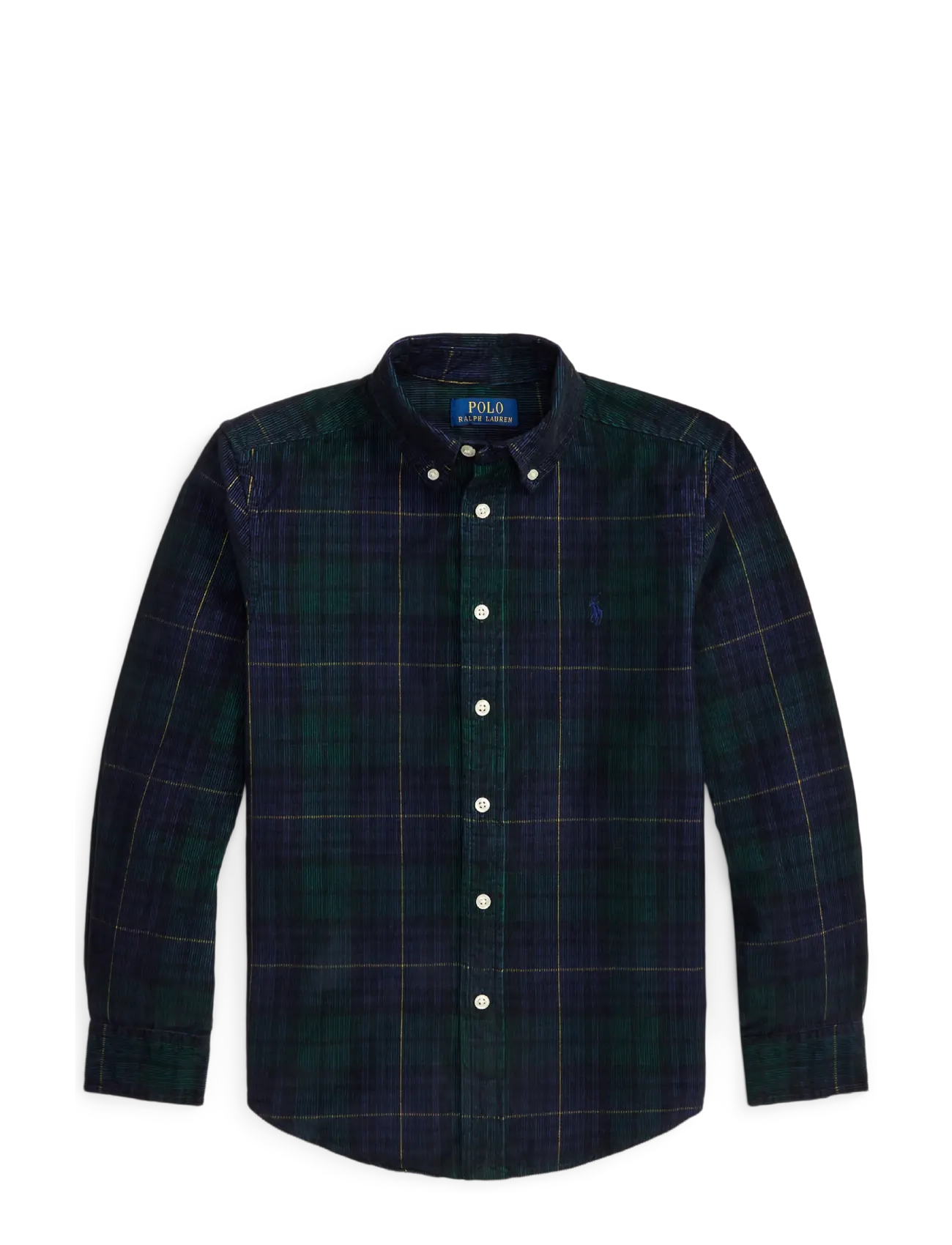 Ralph Lauren Kids Plaid Cotton Corduroy Shirt - Riided -  / navy