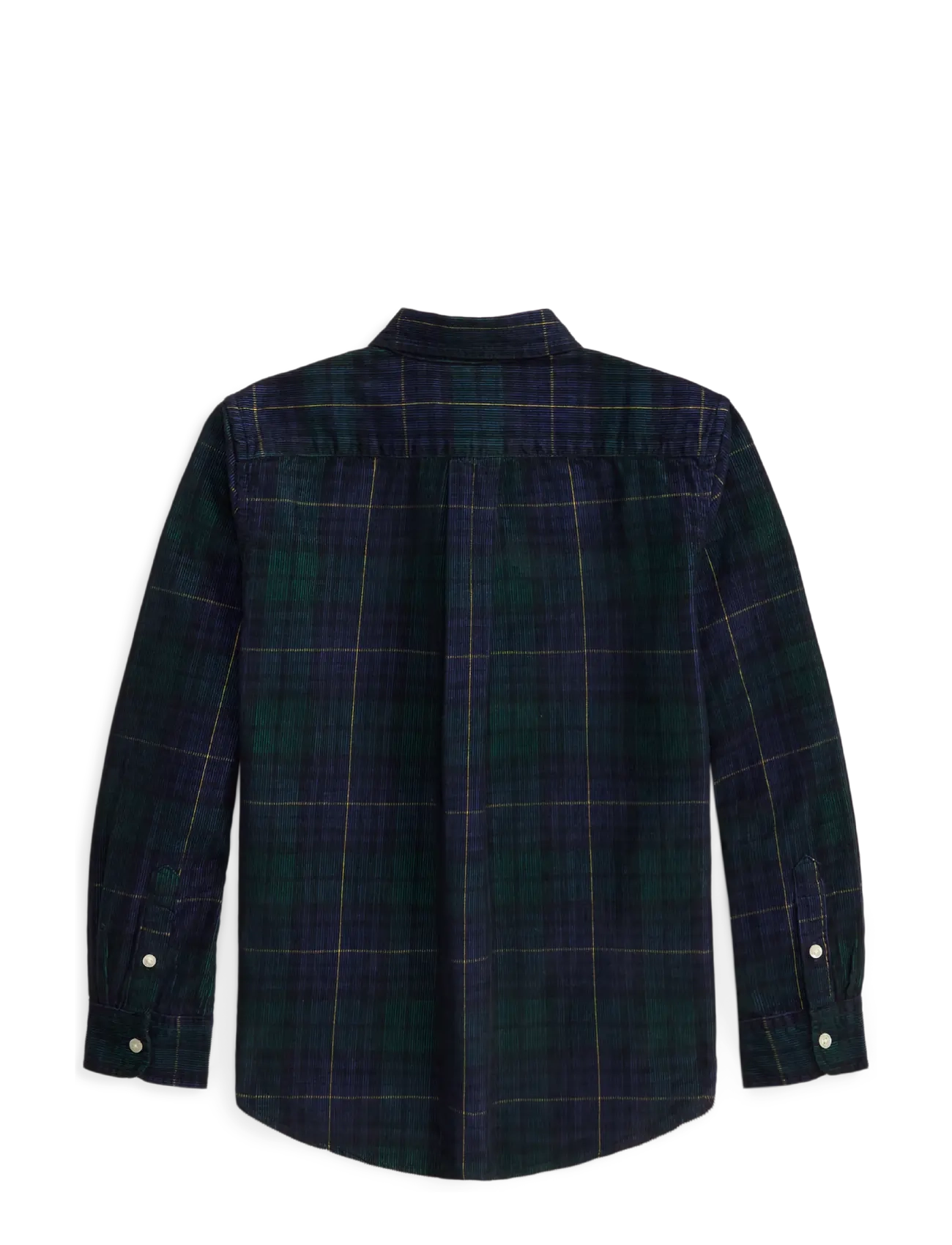 Ralph Lauren Kids - Plaid Cotton Corduroy Shirt - #b7452 navy gold - 2