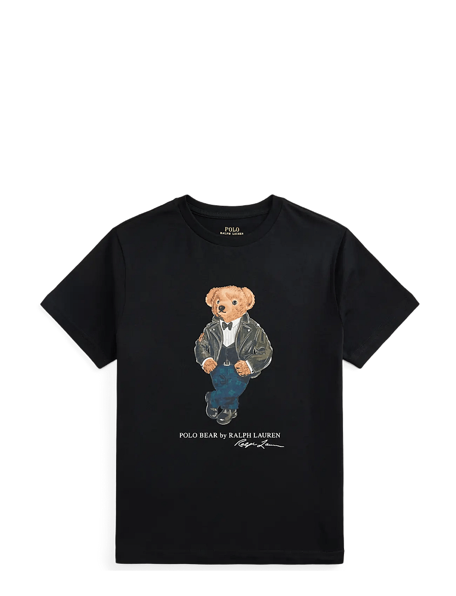 Ralph Lauren Kids - Polo Bear Cotton Jersey Tee - kurzärmelige - polo black - 0