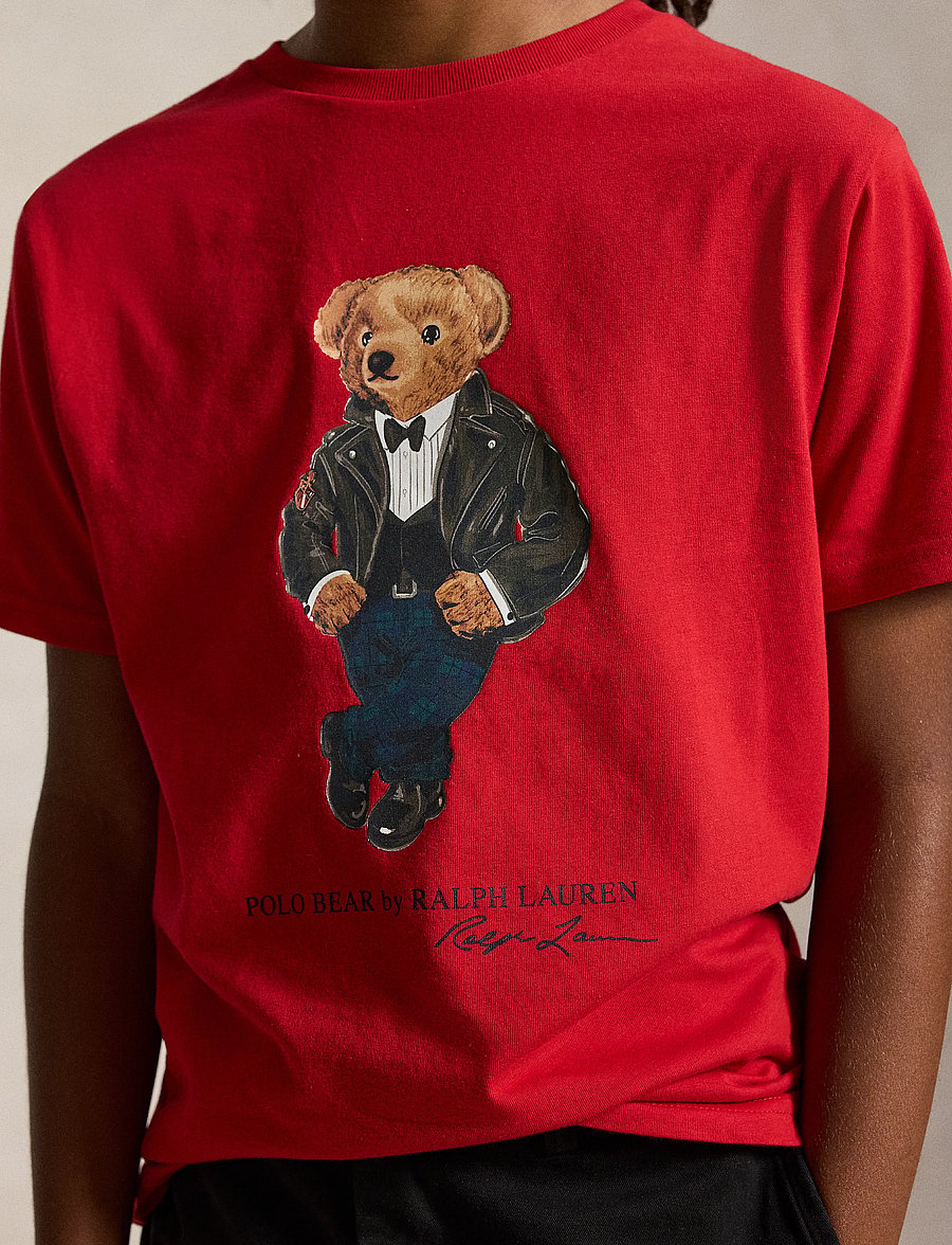 Ralph Lauren Kids - Polo Bear Cotton Jersey Tee - lühikeste varrukatega t-särgid - rl2000 red - 3