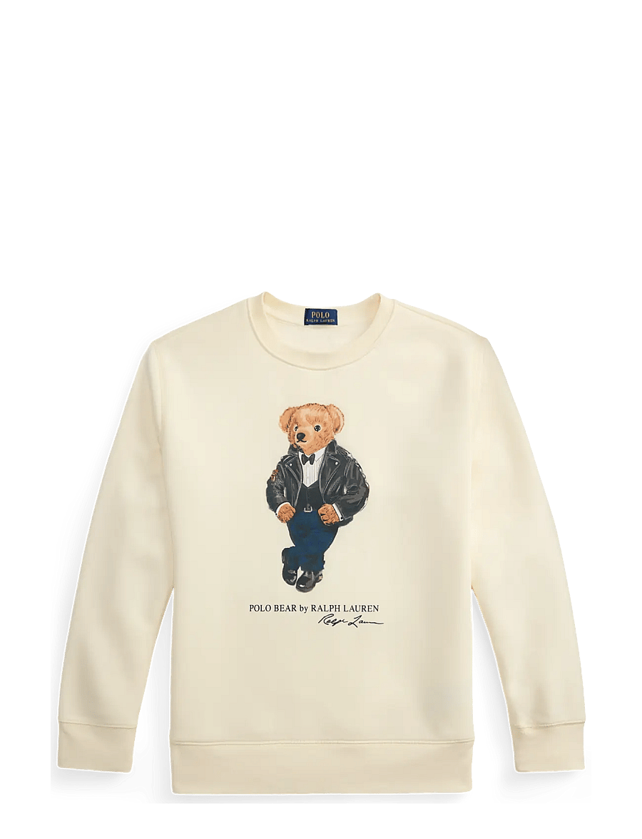 Ralph Lauren Kids - Polo Bear Fleece Sweatshirt - dressipluusid - clubhouse cream - 1