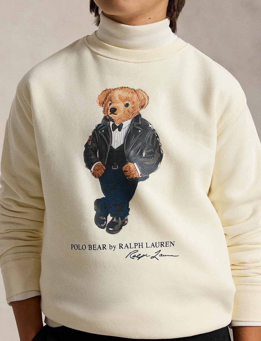 Ralph Lauren Kids - Polo Bear Fleece Sweatshirt - dressipluusid - clubhouse cream - 3