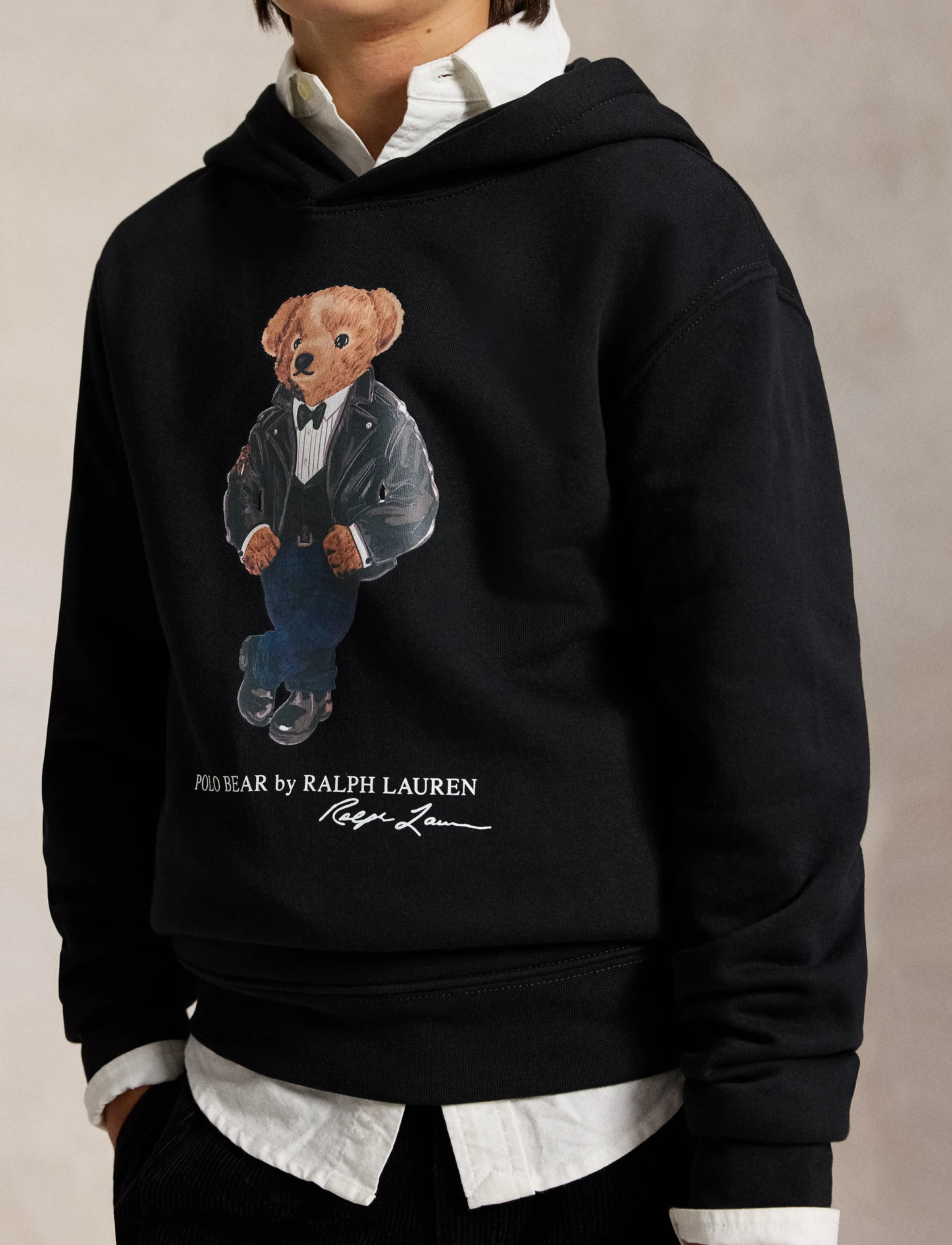 Ralph Lauren Kids - Polo Bear Fleece Hoodie - hoodies - polo black - 3
