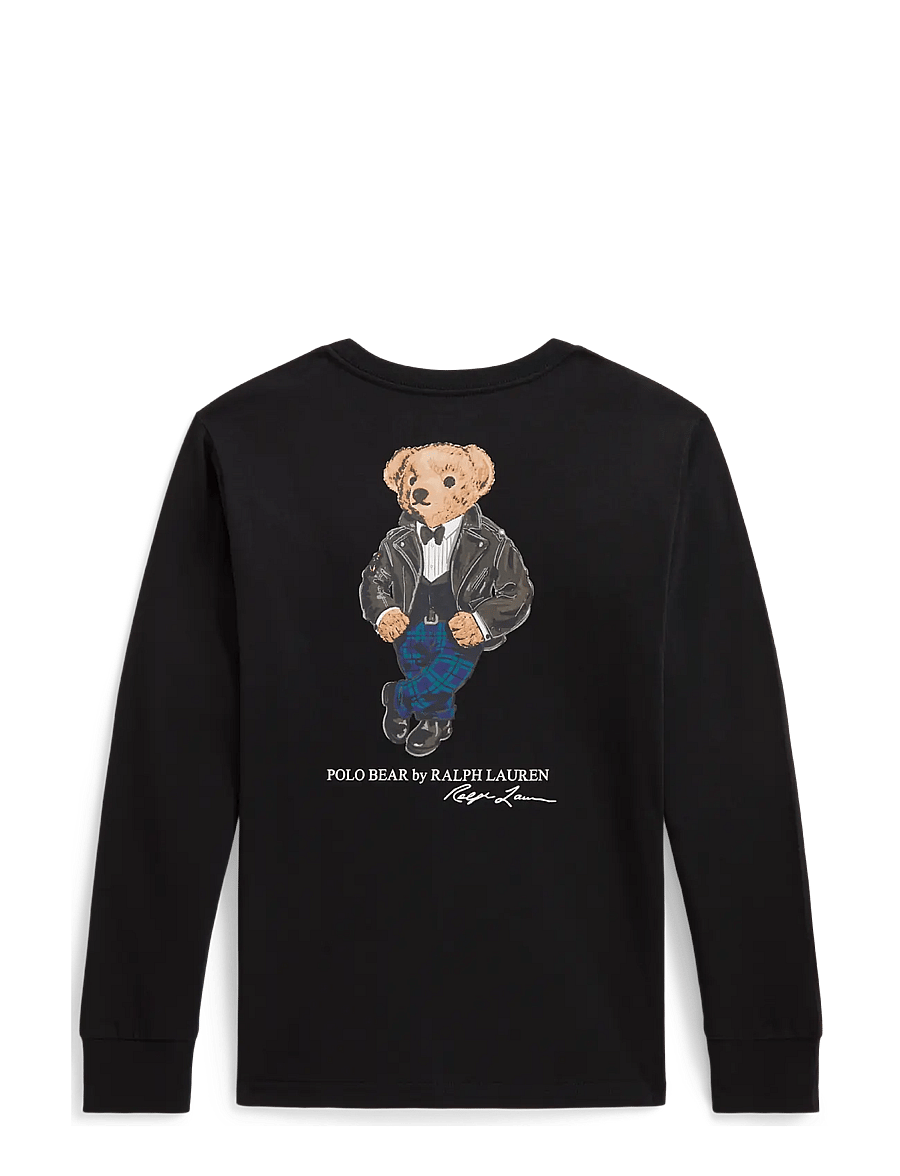 Ralph Lauren Kids - Polo Bear Cotton Long-Sleeve Tee - langärmelig - polo black - 1