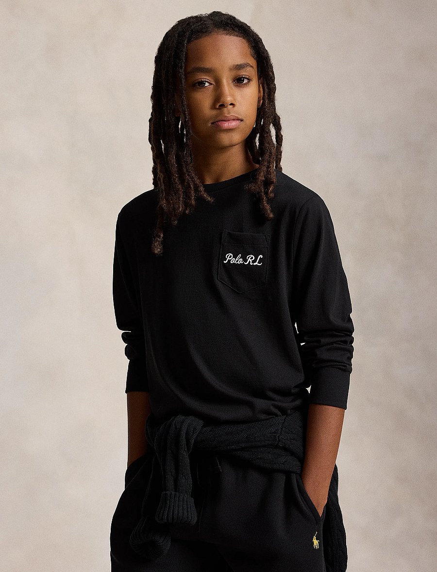 Ralph Lauren Kids - Polo Bear Cotton Long-Sleeve Tee - langärmelig - polo black - 0