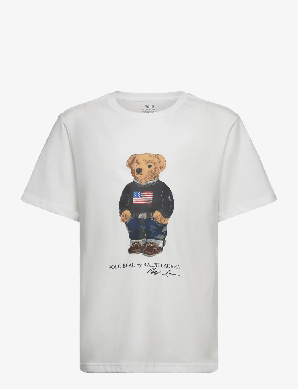 Ralph Lauren Kids - 26/1 JERSEY-KNT-T-SHIRT - kurzärmelige - white core bear - 0