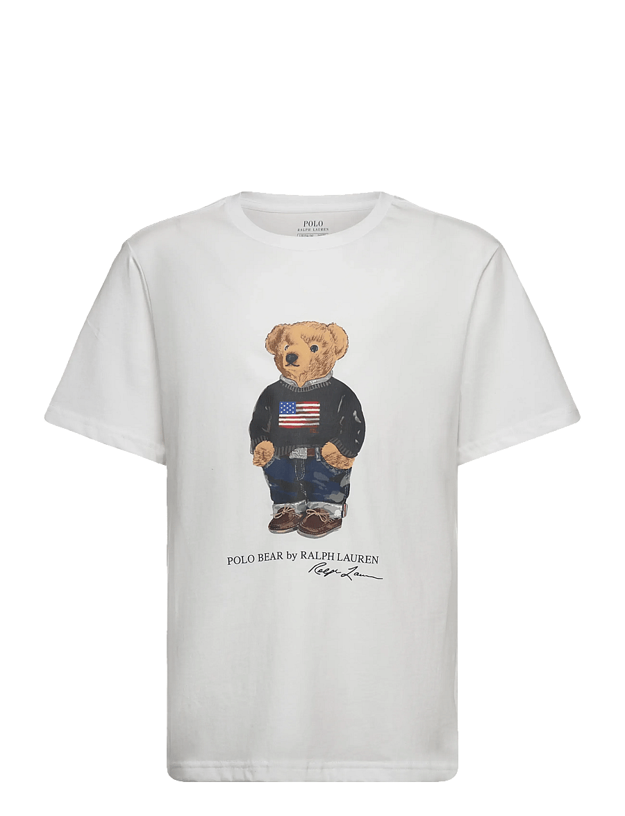 Ralph Lauren Kids - 26/1 JERSEY-KNT-T-SHIRT - kurzärmelige - white core bear - 0