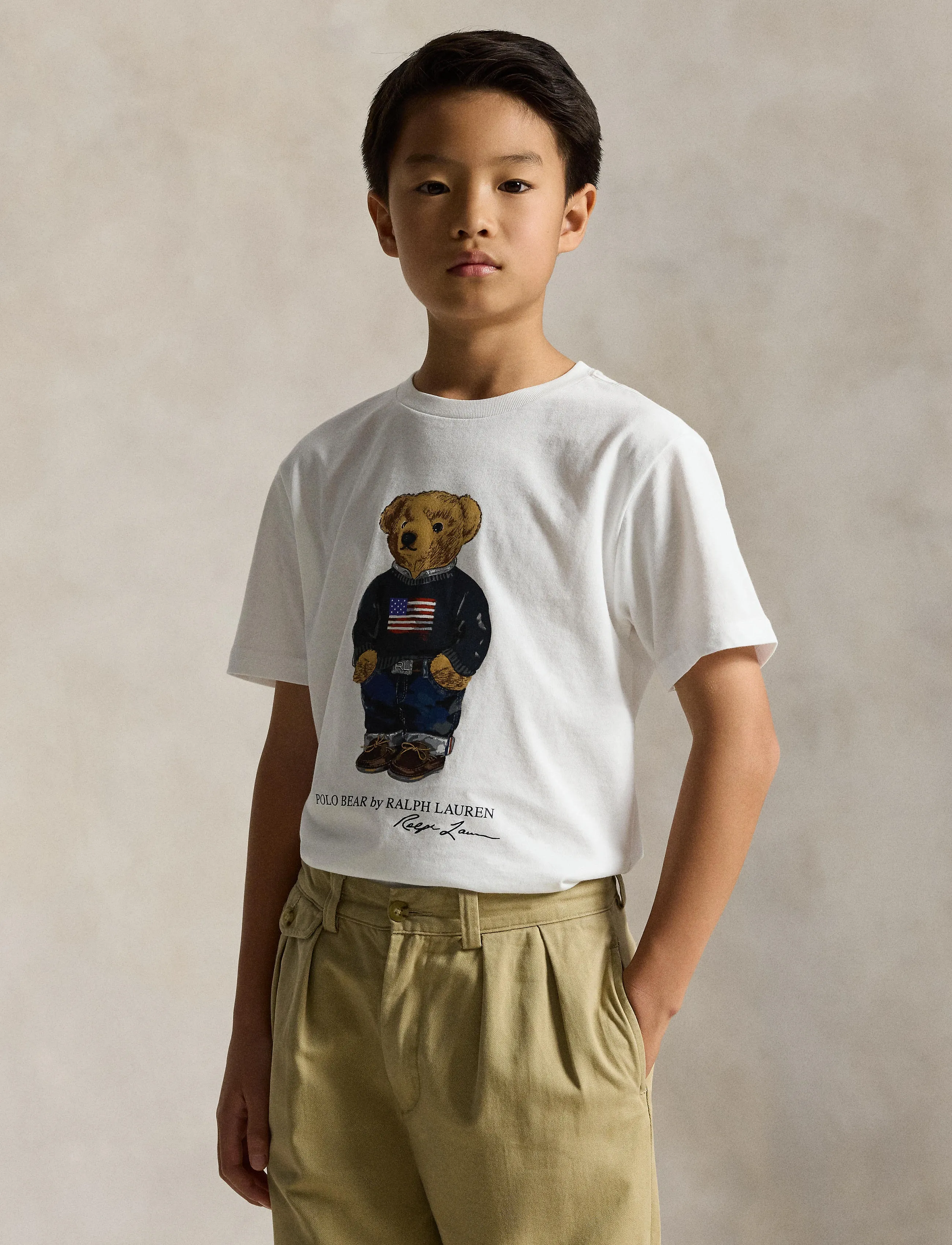 Ralph Lauren Kids - 26/1 JERSEY-KNT-T-SHIRT - t-shirts à manches courtes - white core bear - 3