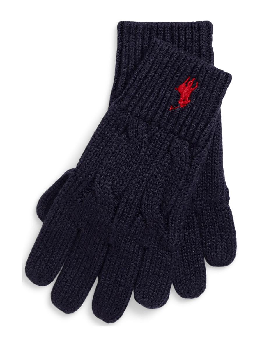 Ralph Lauren Kids - Cable-Knit Cotton Glove - handschuhe - rl navy/c3807 - 0