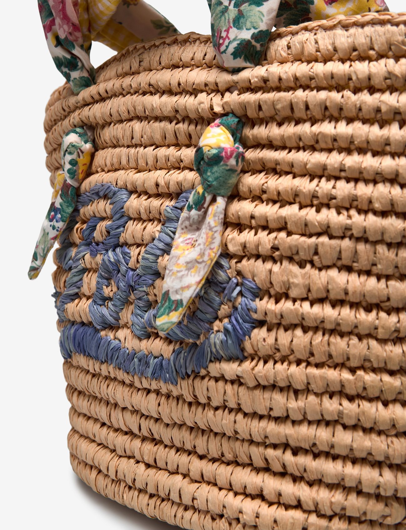 Ralph Lauren Kids Madras-trim Raffia Bag (RAF400966472) - Shoulder