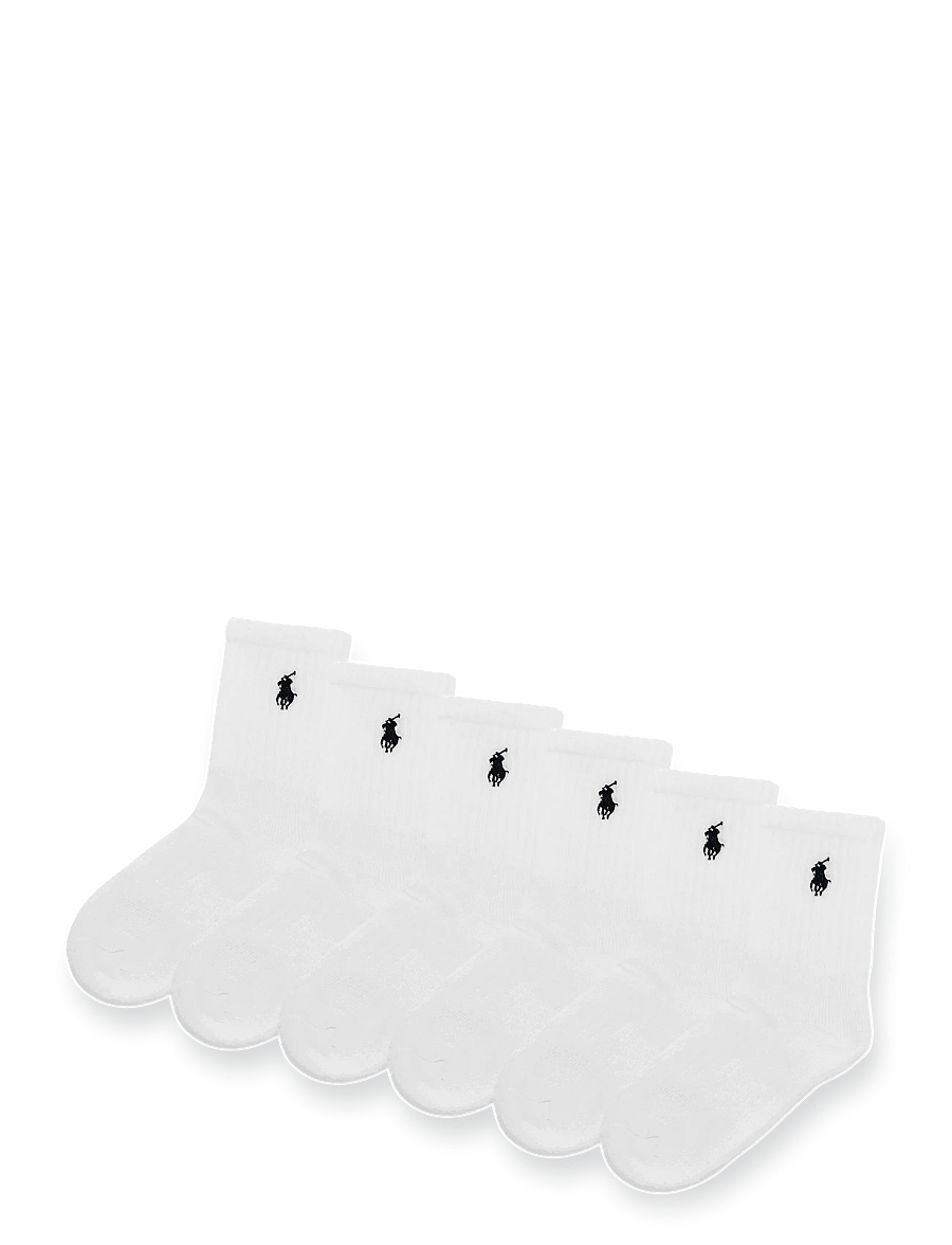 Ralph Lauren Kids - BCI COTTON-PRFRMC SLD CSHND CRW - strumpor - white - 0