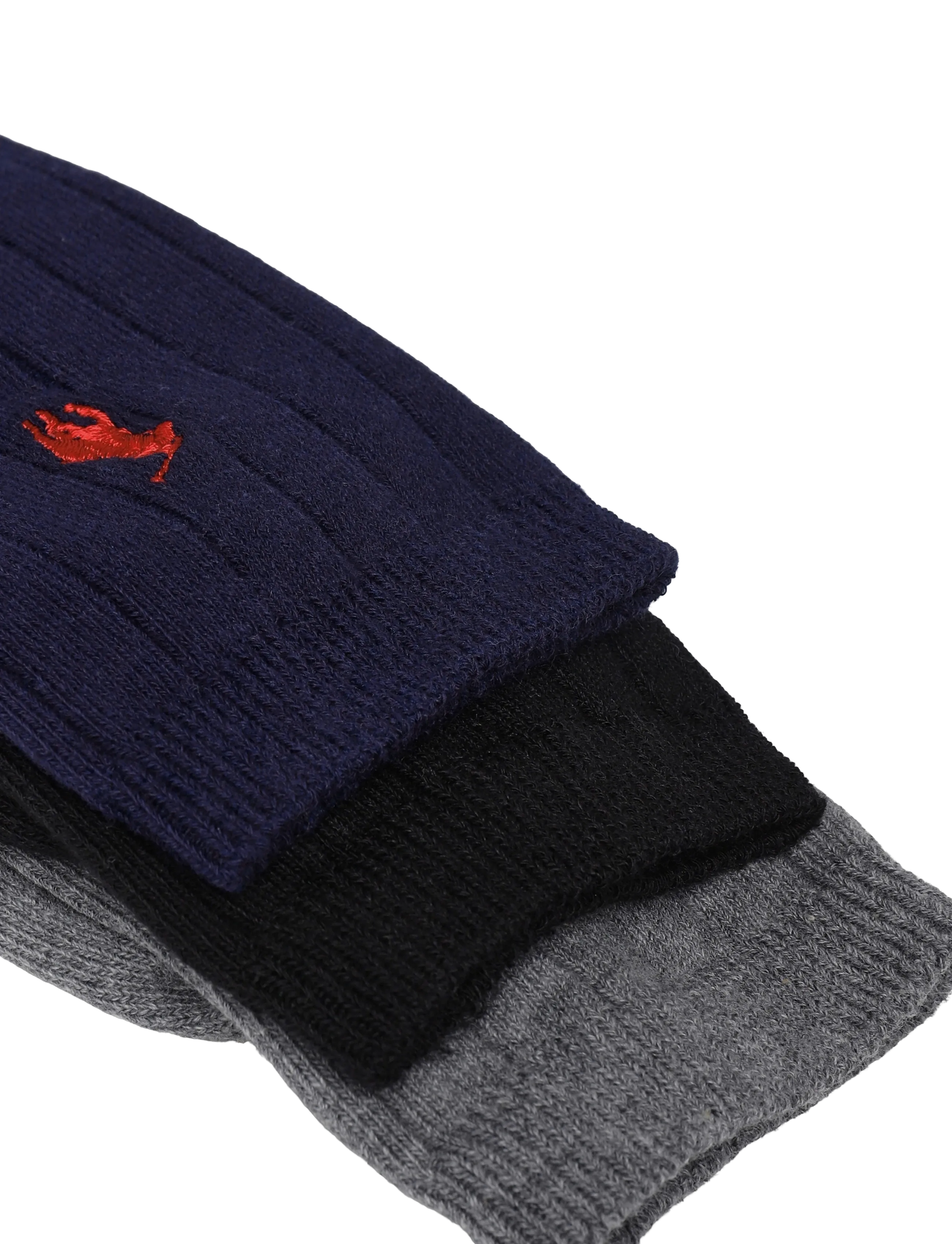Ralph Lauren Kids - BCI COTTON-CLS SLD R 3P-CRW-3PK - navy assorted - 2