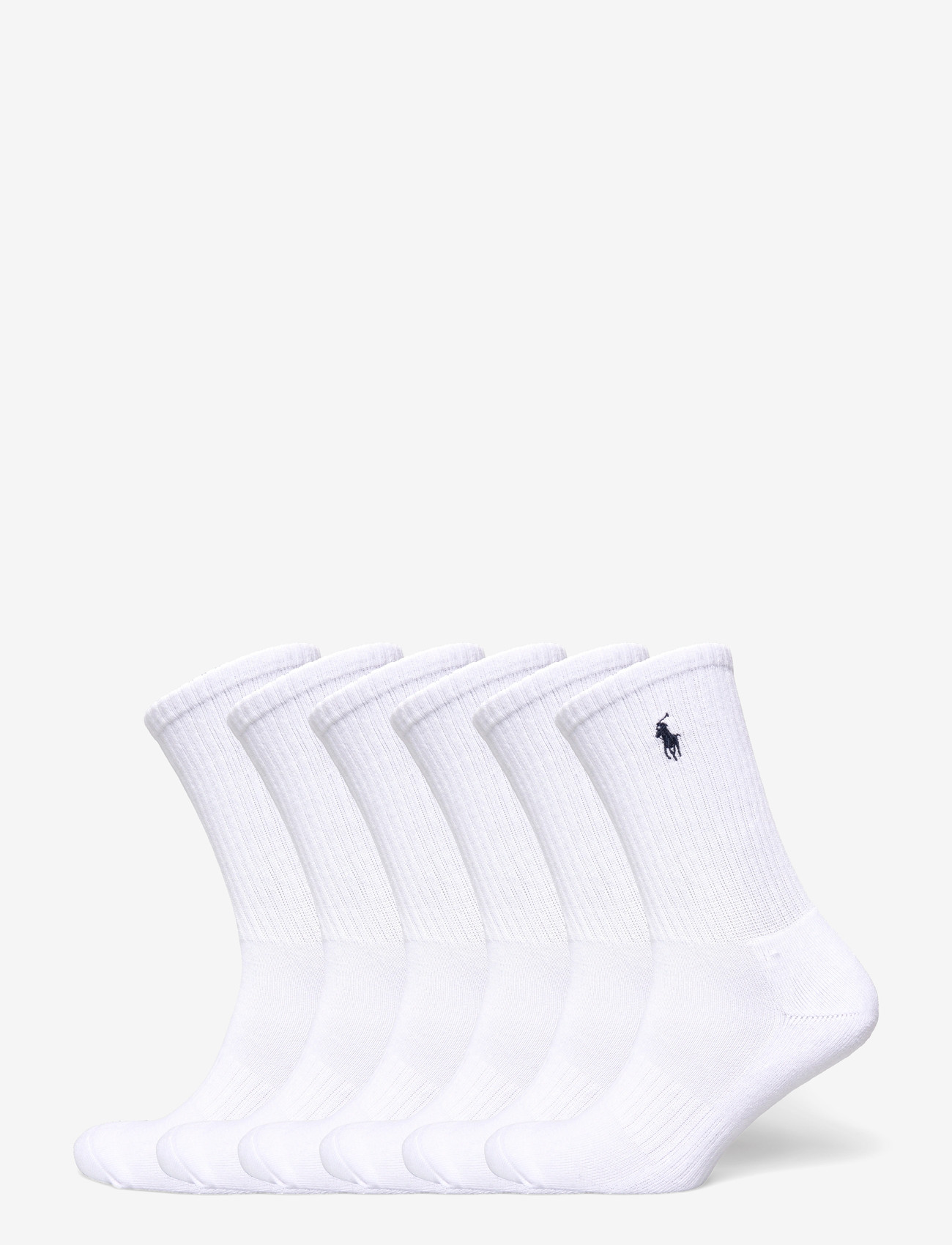 Ralph Lauren Kids - Athletic Crew Sock 6-Pack - sokid - white - 0