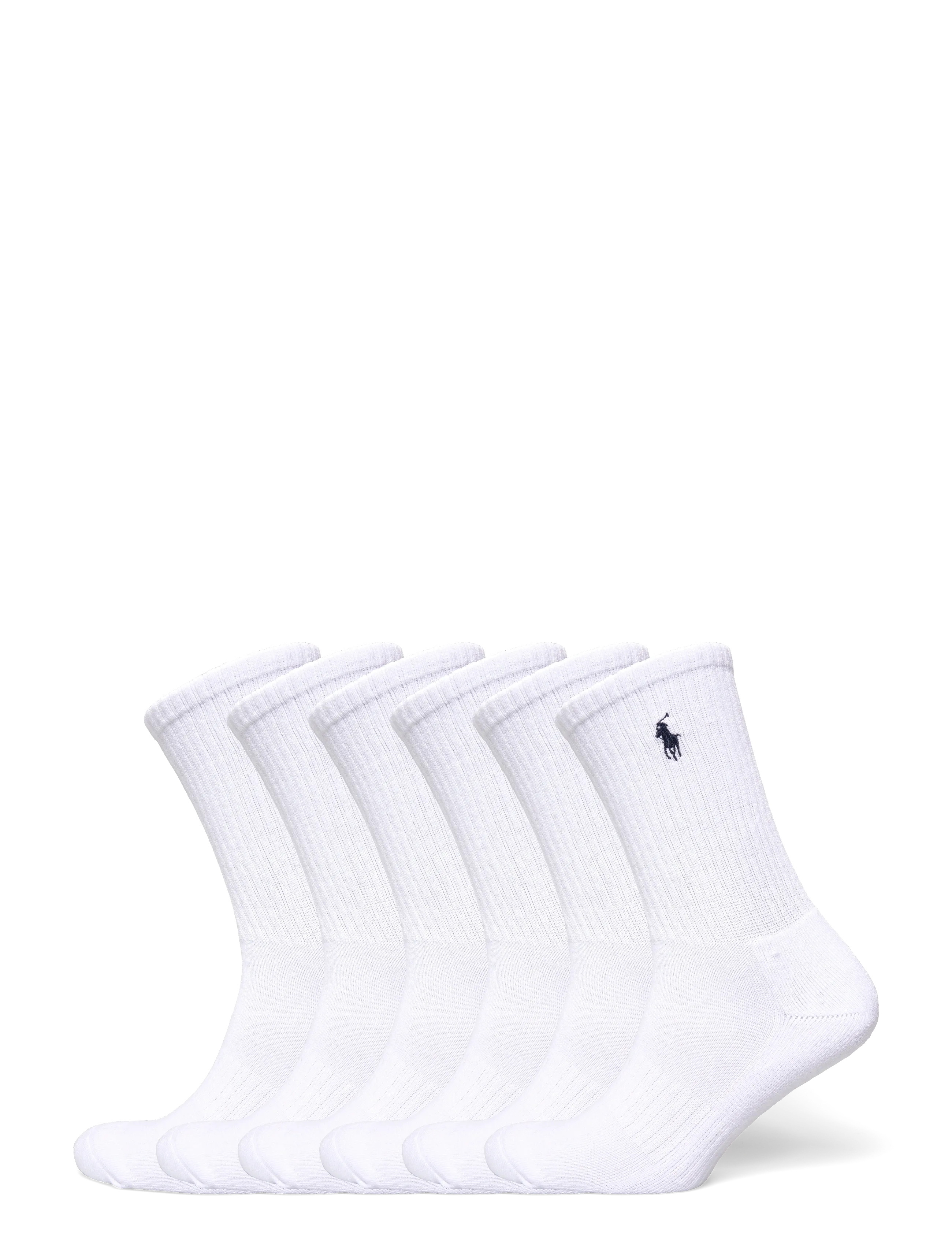 Ralph Lauren Kids Athletic Crew Sock 6-Pack - Polo Ralph Lauren - WHITE / white