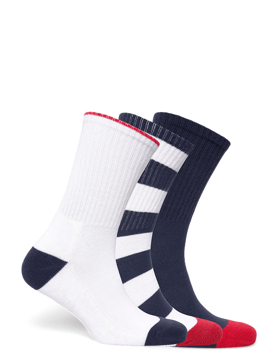Ralph Lauren Kids - REPREVE-AMERICANA BEAR 3PK - strümpfe - red/nv/wht,nv/rl - 1