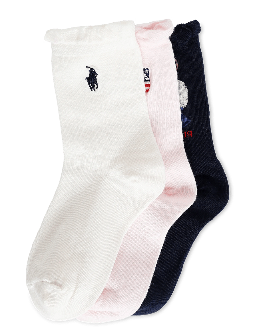 Ralph Lauren Kids - BCI COTTON-AMRCN GRL BR-AKL-3PK - strümpfe - navy/ivory/blue - 1