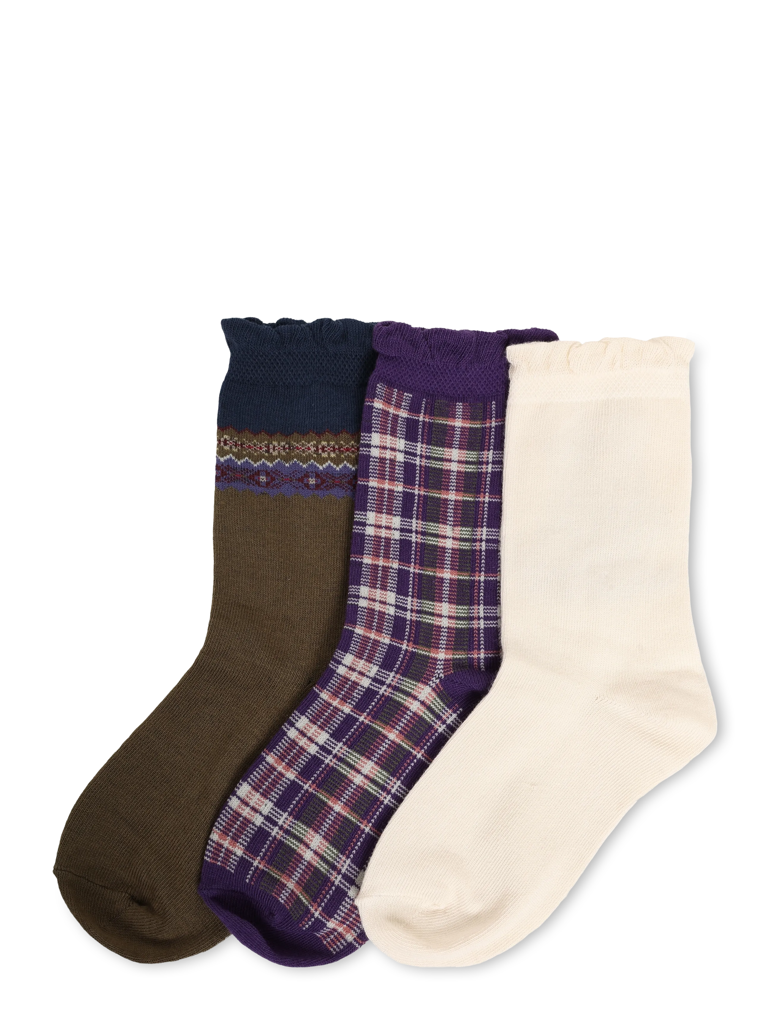 Ralph Lauren Kids BCI COTTON-WALKING DOG BEAR 3PK - Kleidung - IVORY/PURPLE/OLIVE / cream