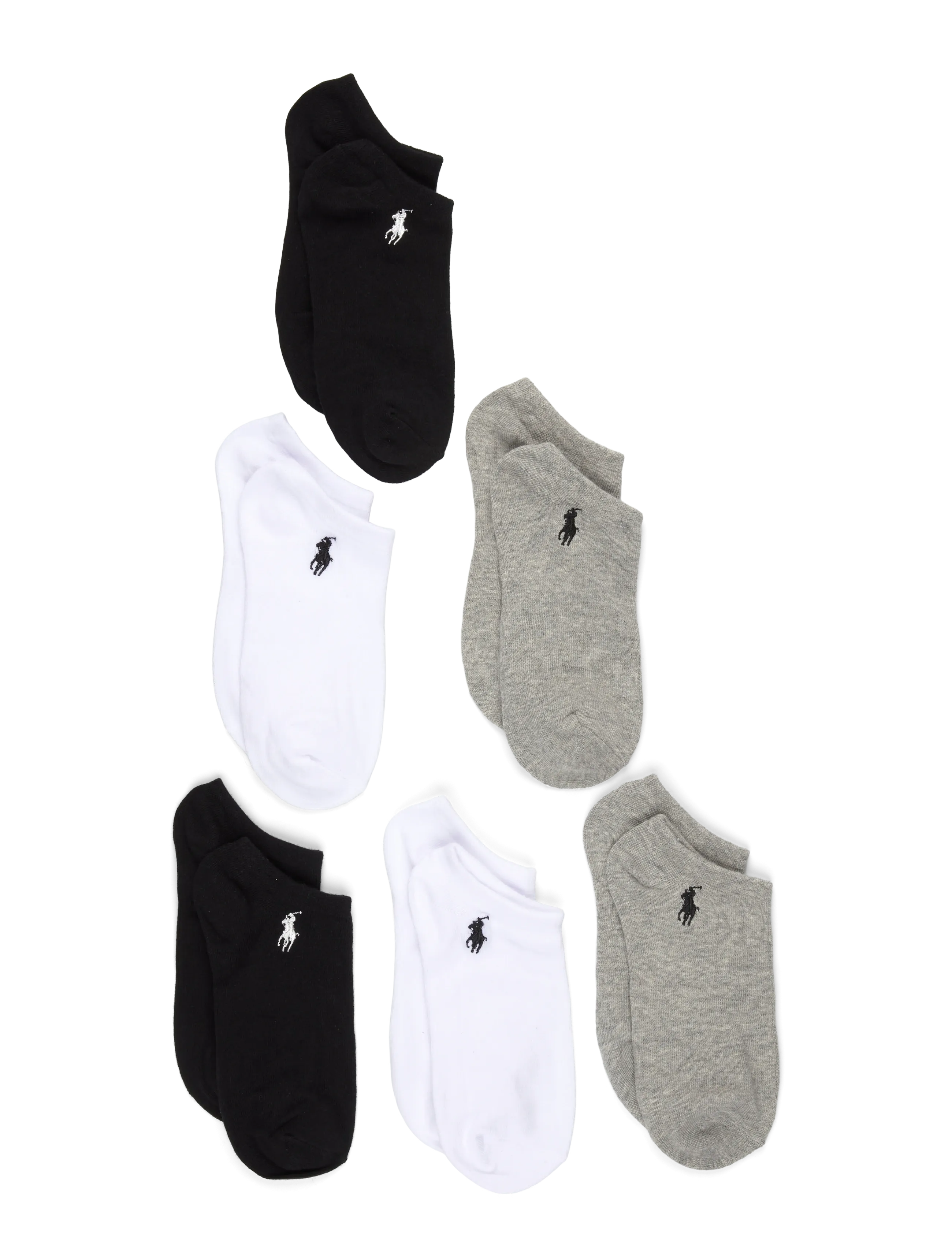 Ralph Lauren Kids BCI COTTON-CLSSC SLD LW-PED-6PK - Riided - GREY HEATHER ASSO / white