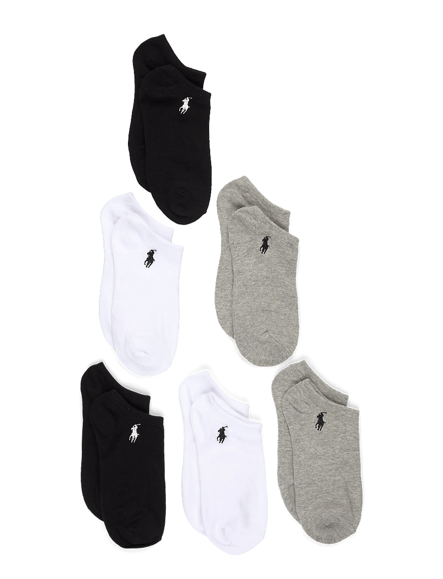 Ralph Lauren Kids - BCI COTTON-CLSSC SLD LW-PED-6PK - strømper - grey heather asso - 0
