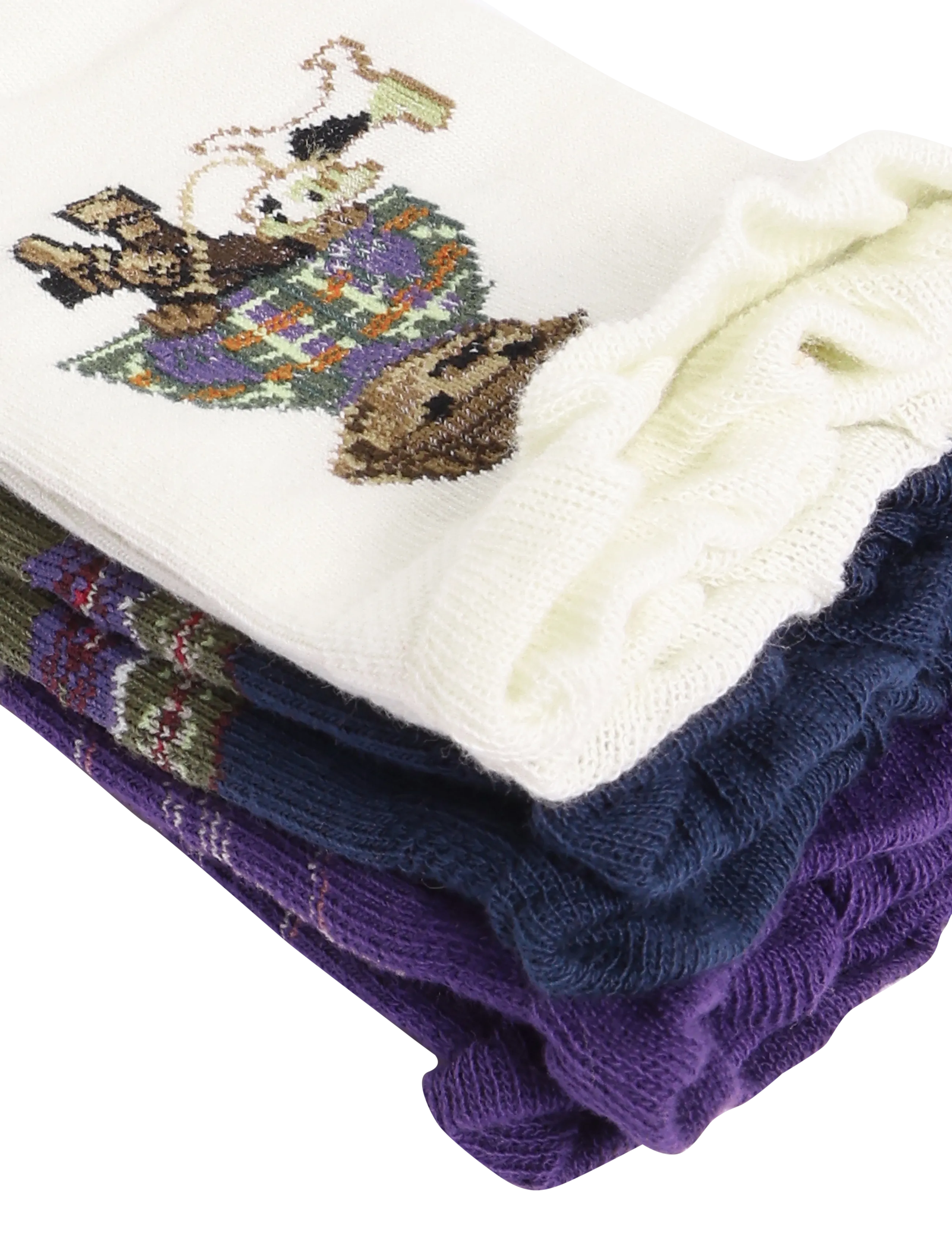 Ralph Lauren Kids - BCI COTTON-WALKING DOG BEAR 3PK - ivory/purple/olive - 2