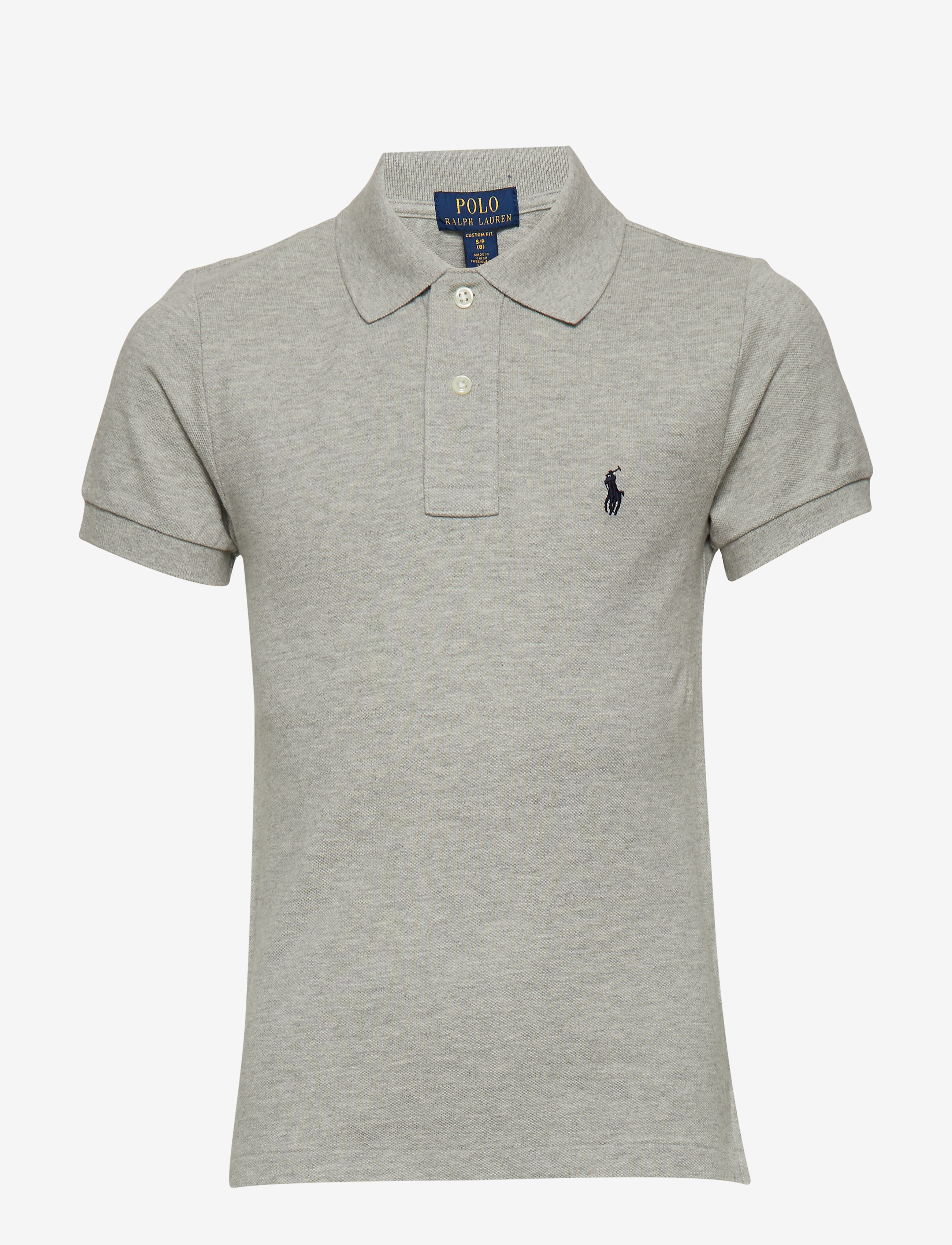 Ralph Lauren Kids Slim Fit Cotton Mesh Polo Shirt - Juletøj til børn - NW GREY HEATHER / grey