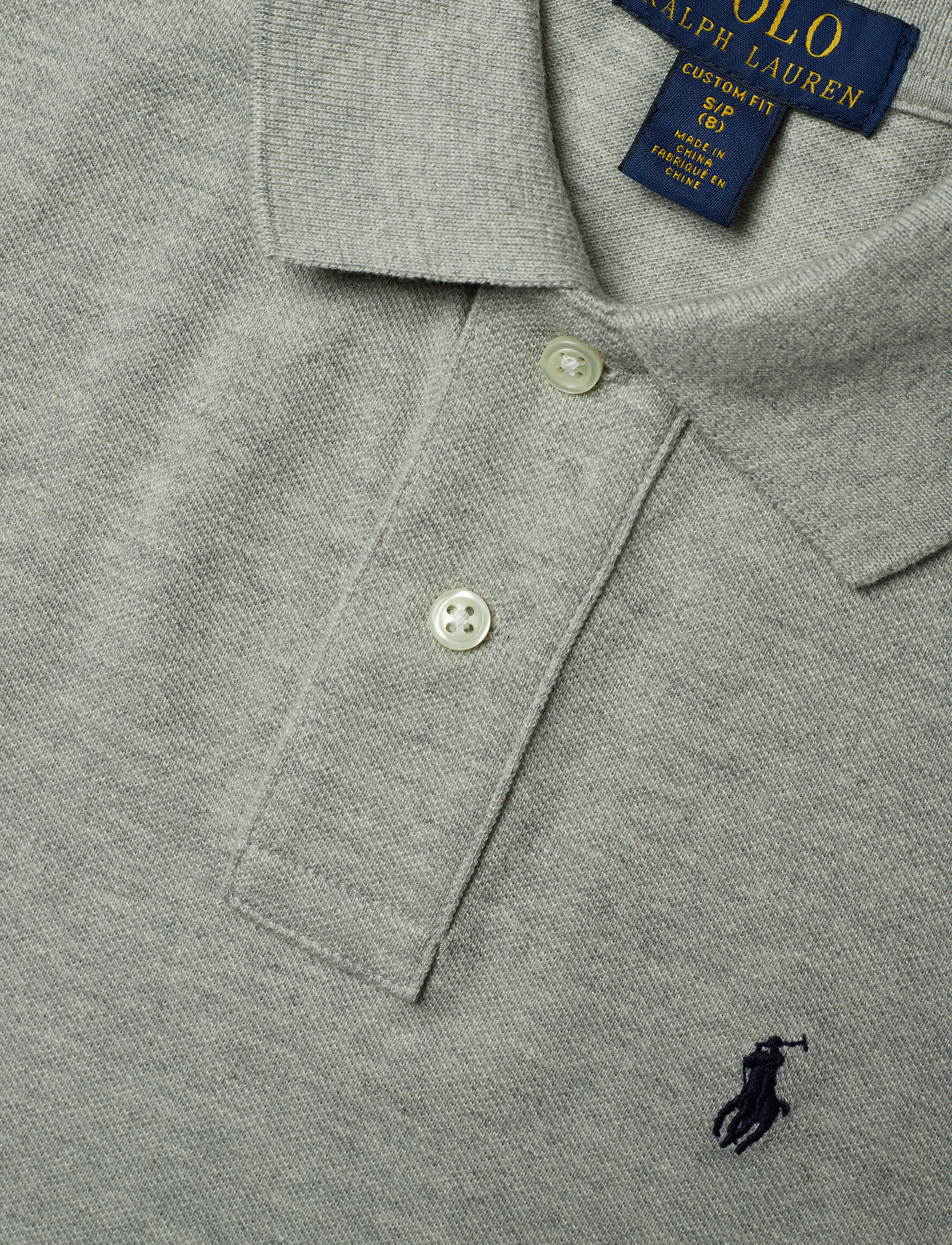 Ralph Lauren Kids - Slim Fit Cotton Mesh Polo Shirt - short-sleeved polos - nw grey heather - 2