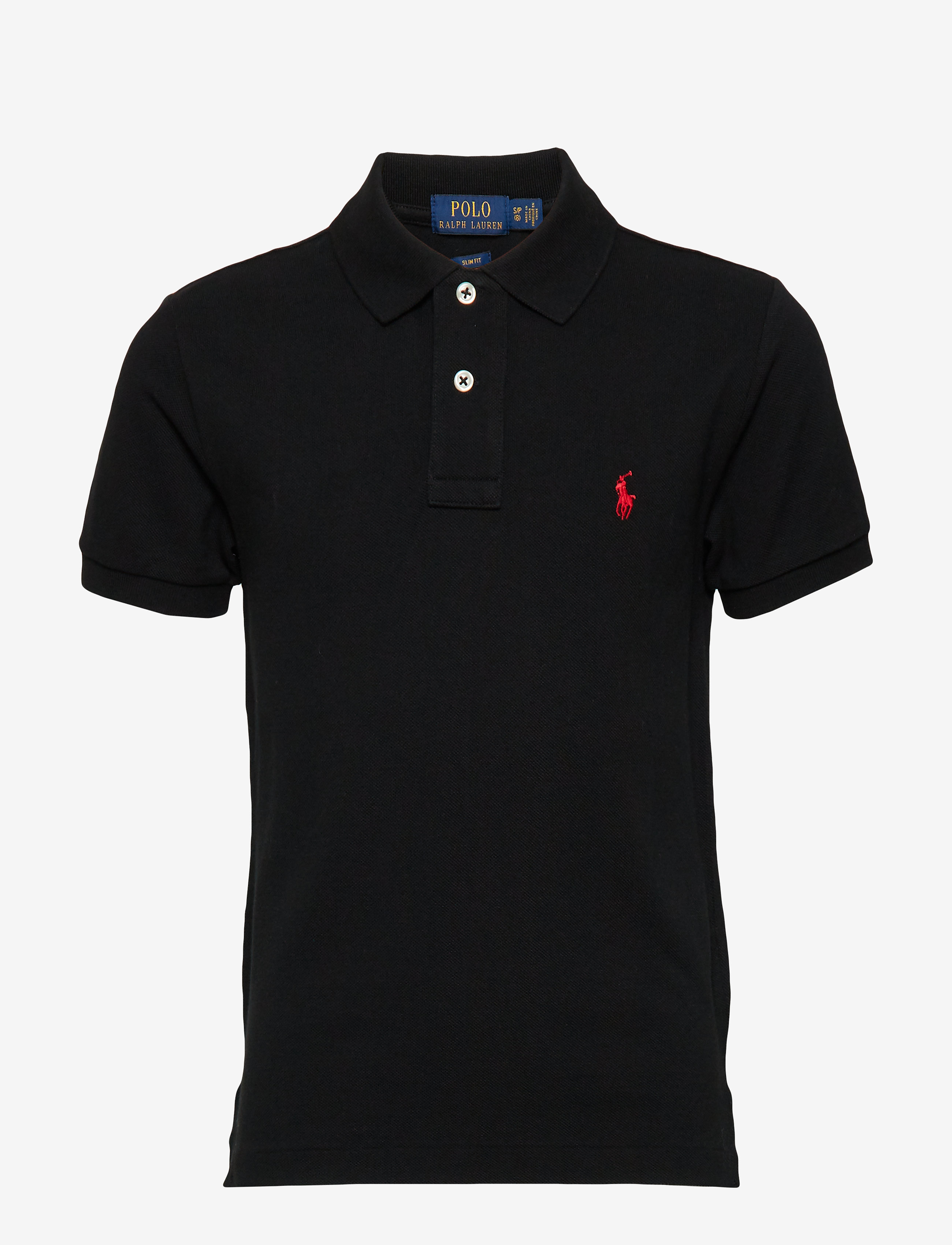 Ralph Lauren Kids Slim Fit Cotton Mesh Polo Shirt - Polo Ralph Lauren - POLO BLACK / black