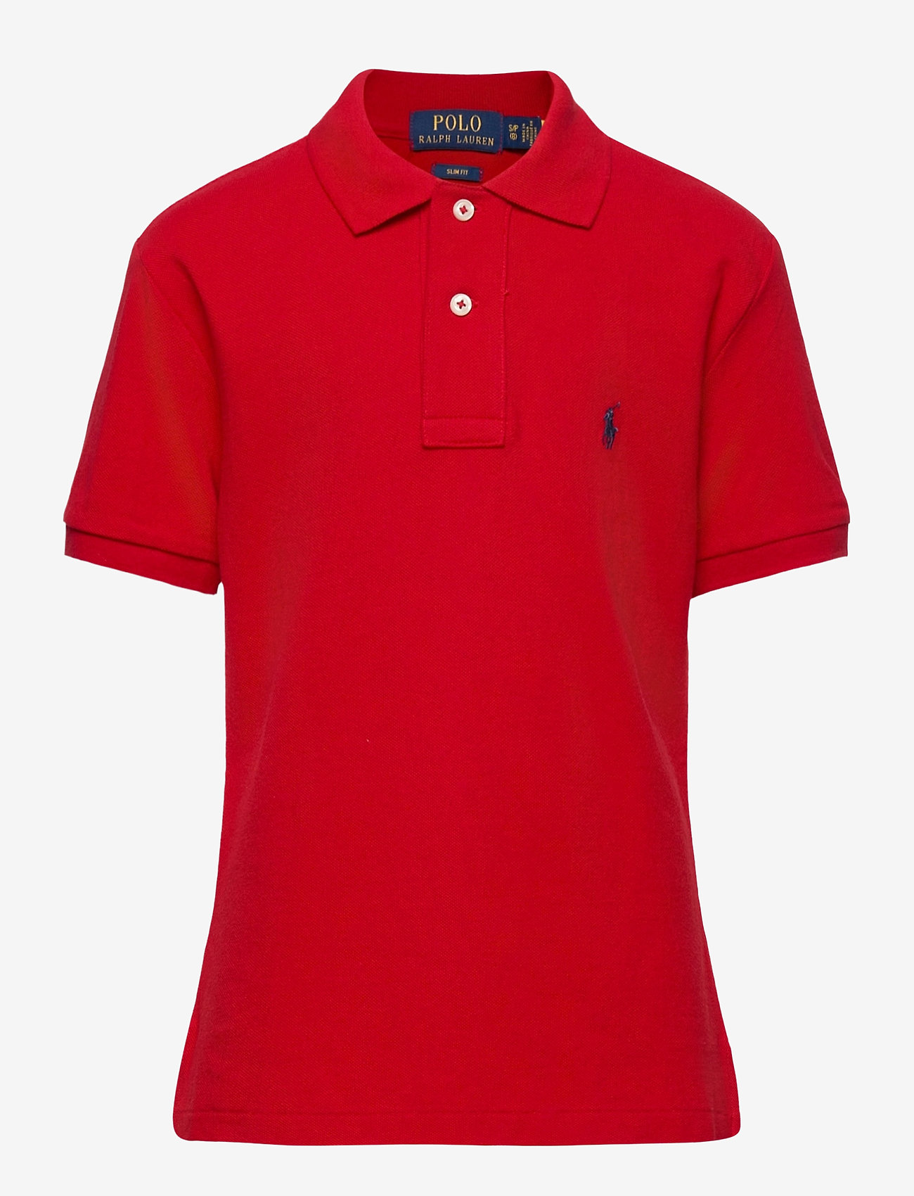 Ralph Lauren Kids - Slim Fit Cotton Mesh Polo Shirt - kortärmade pikéer - rl 2000 red - 0