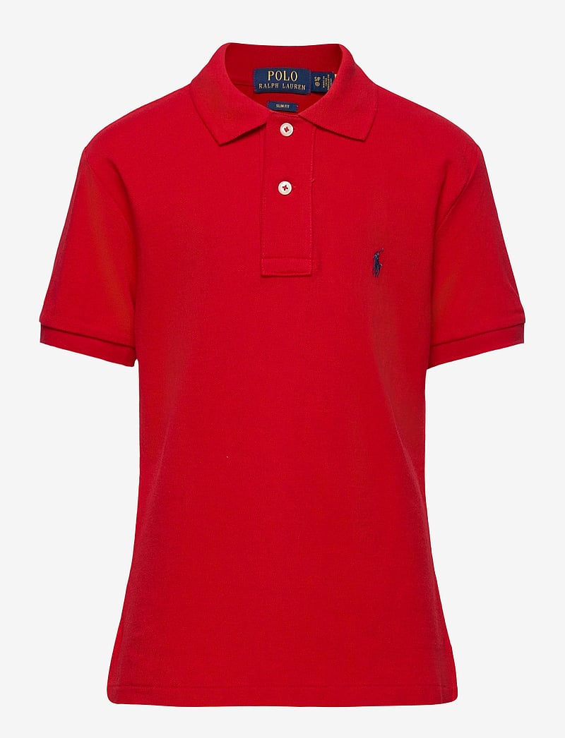 Ralph Lauren Kids - Slim Fit Cotton Mesh Polo Shirt - kortärmade pikéer - rl 2000 red - 0