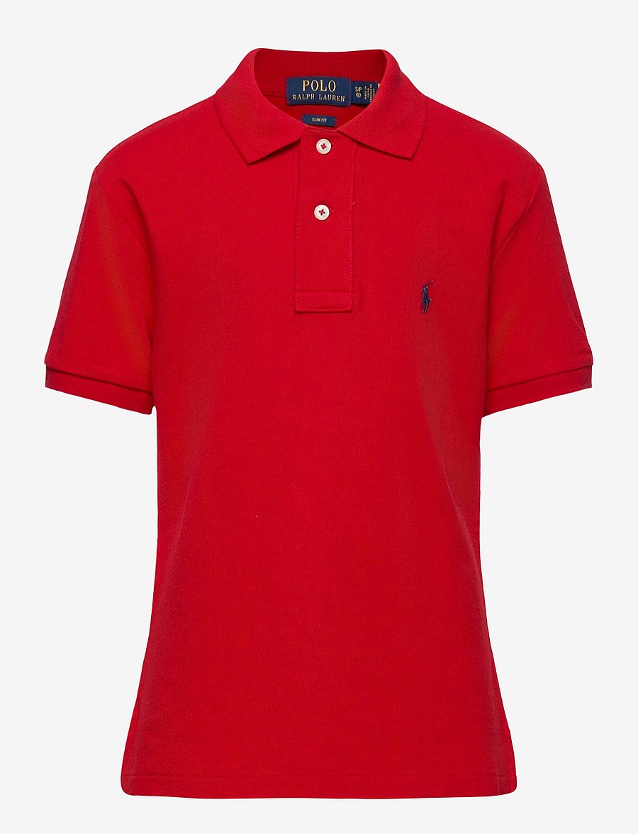 Ralph Lauren Kids - Slim Fit Cotton Mesh Polo Shirt - kurzärmelig - rl 2000 red - 0