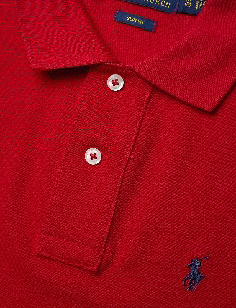 Ralph Lauren Kids - Slim Fit Cotton Mesh Polo Shirt - kortärmade pikéer - rl 2000 red - 2