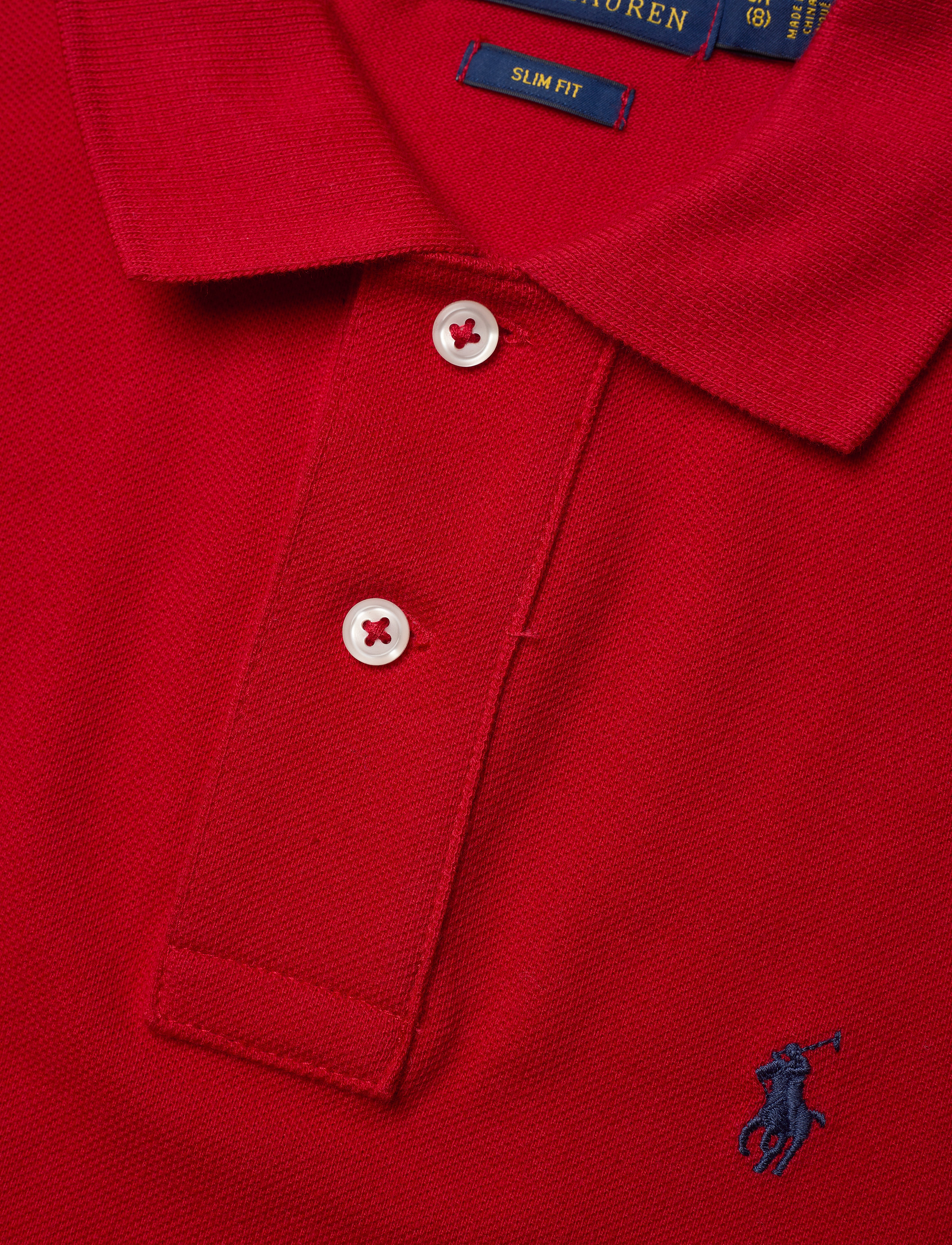Ralph Lauren Kids - Slim Fit Cotton Mesh Polo Shirt - kortærmede poloer - rl 2000 red - 2