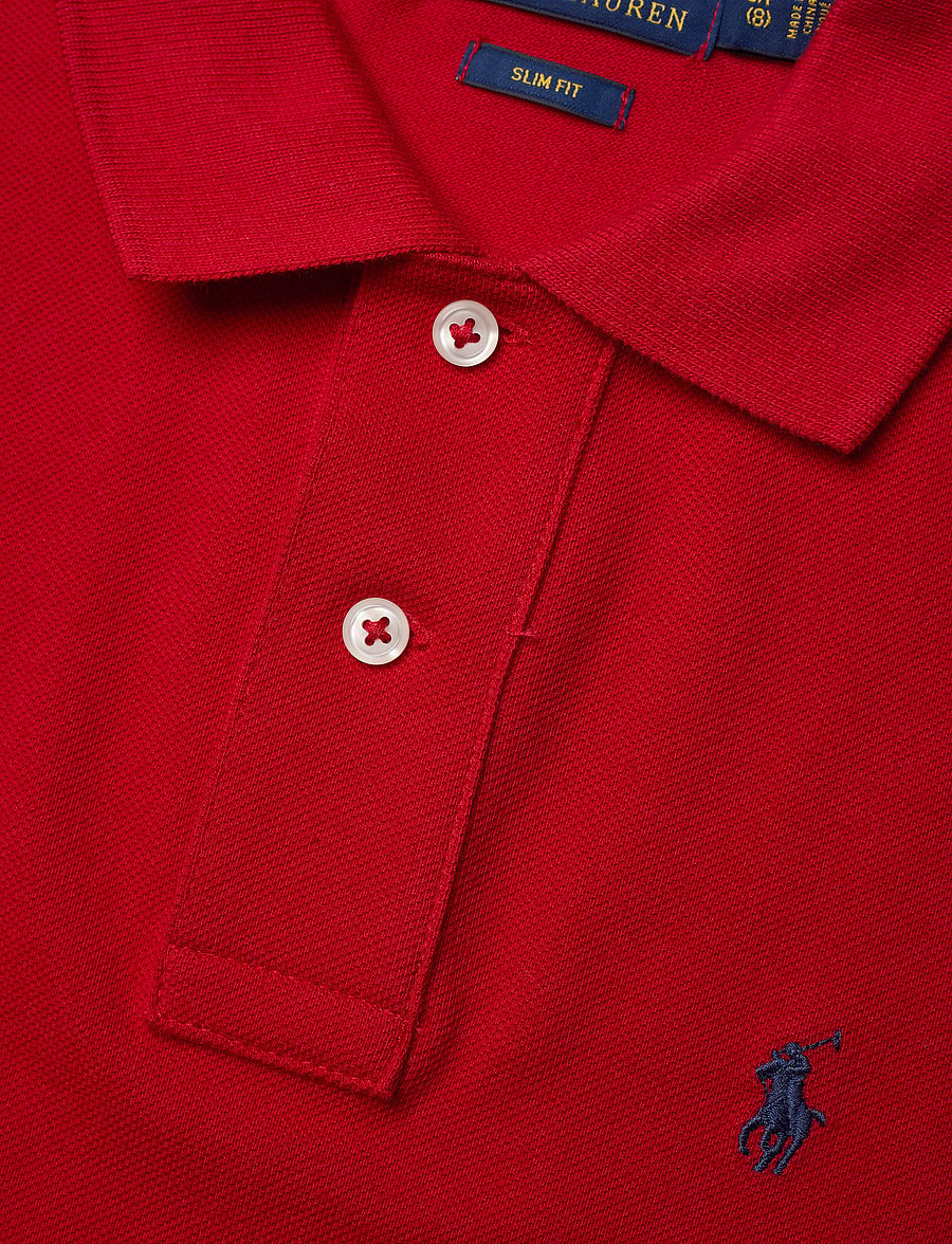 Ralph Lauren Kids - Slim Fit Cotton Mesh Polo Shirt - kurzärmelig - rl 2000 red - 2