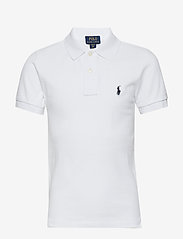 Ralph Lauren Kids - Slim Fit Cotton Mesh Polo Shirt - short-sleeved polos - white - 0