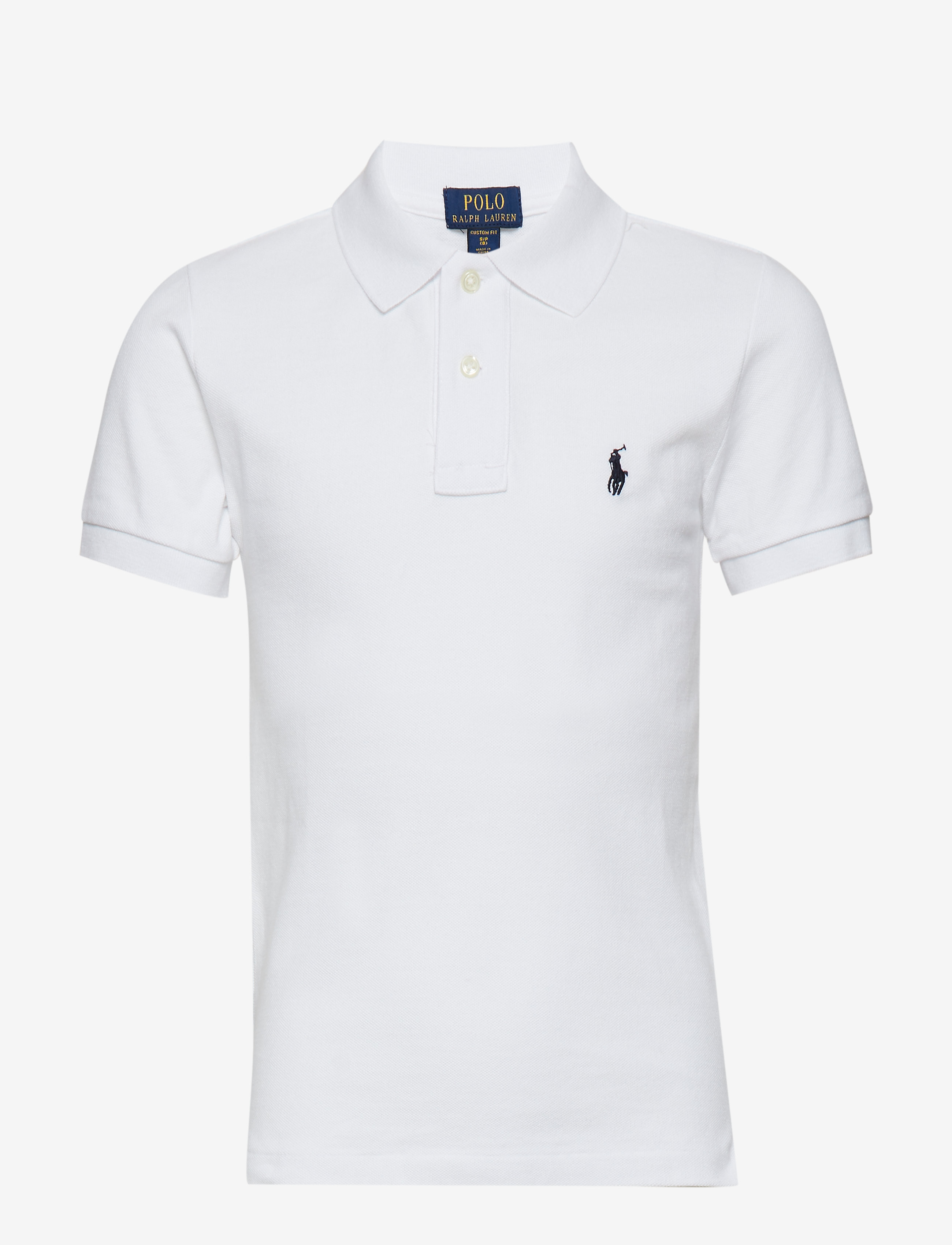 Slim Fit Cotton Mesh Polo Shirt - WHITE