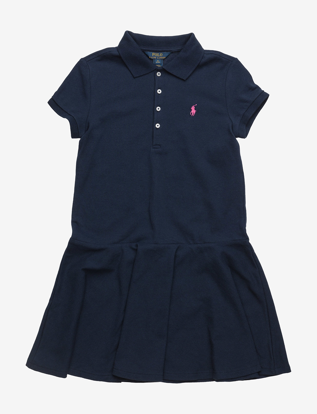 Stretch Mesh Polo Dress - FRENCH NAVY