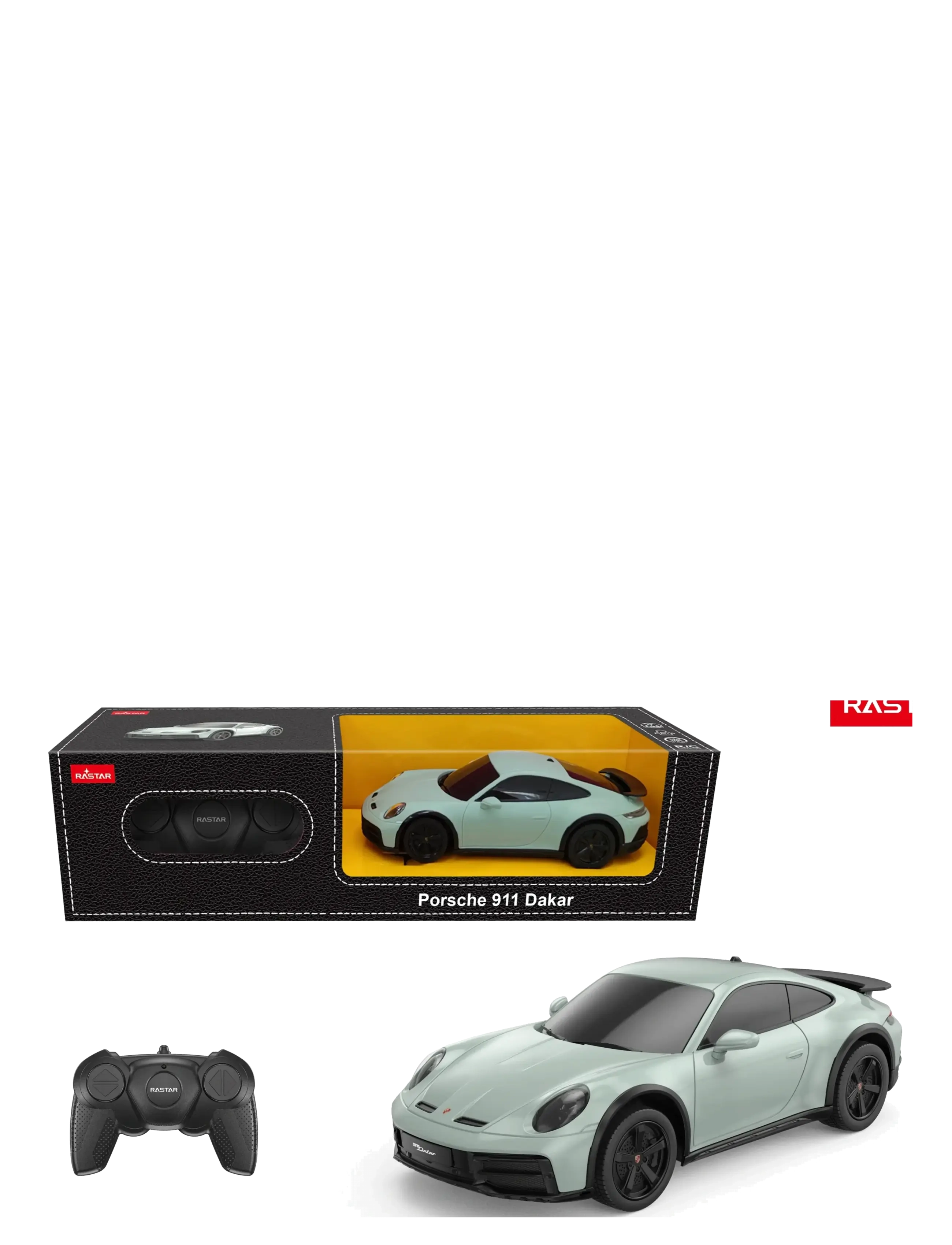 Rastar - RASTAR R/C 1:24 Porsche 911 Dakar Shade Green - fjernstyret legetøj - multicolor - 1
